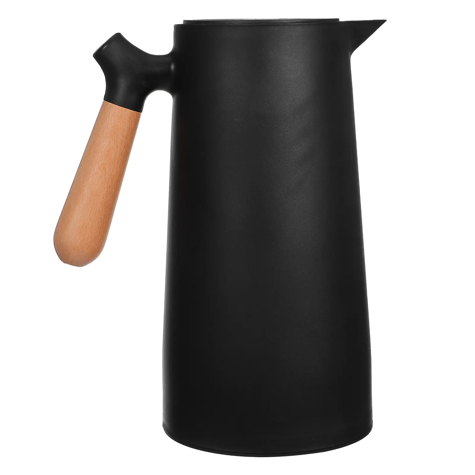 Odorless Large Capacity Insulated Warm Keeping Kettle Plastic Shell Glass Liner Wood Household Thermal Bottle 1L 1Pc