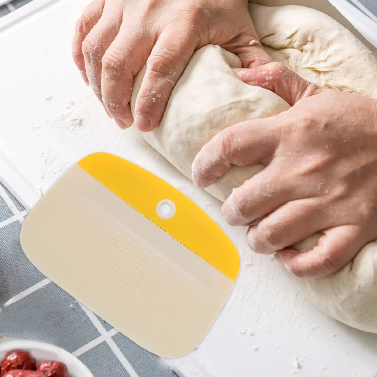 2 Pcs Cake Dough Baking Tool Pizza Kitchen Pp Food Scraper Bench for Bread