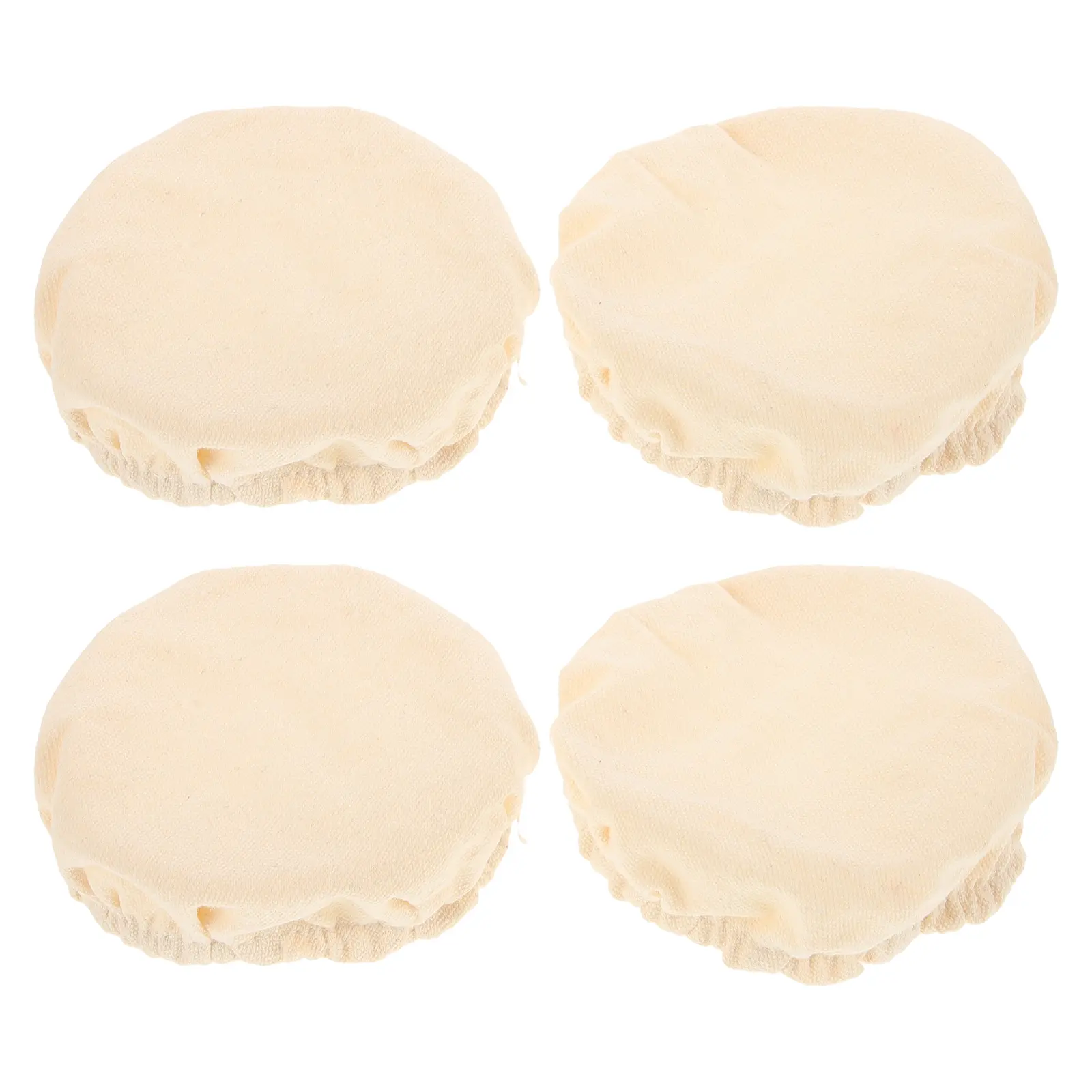 4pcs Cloth Covers for Glass Jars 6-7 5CM Fermentation Proofing Bread Bowls Kitchen Wide Mouth Jar Lids Storage Lids