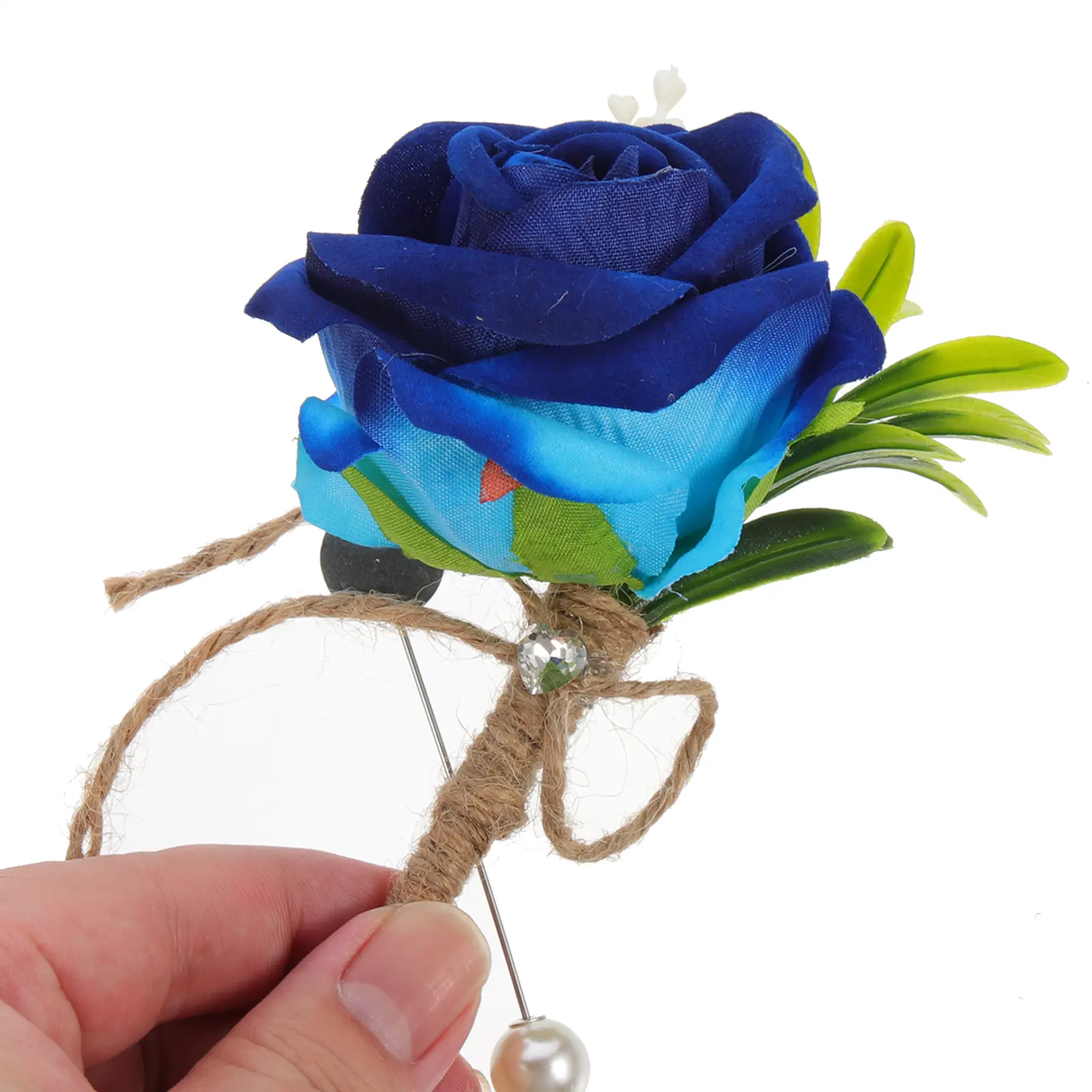 2pcs Flower Boutonniere Brooch Wedding Corsage Decoration For Bride Groom Bridesmaid Men Party Prom Birthday Event Plastic Pin