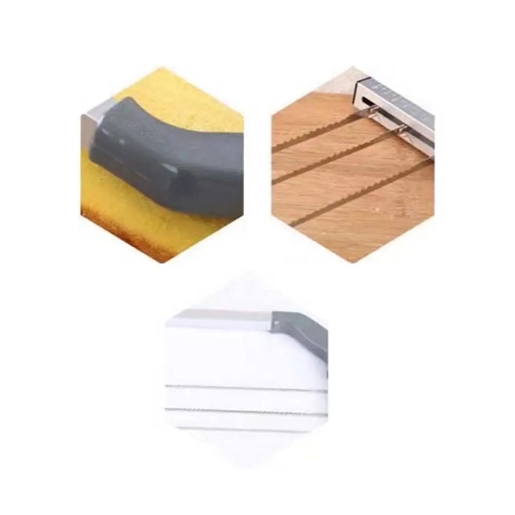 14 Inch Cake Divider Interlayer Slicer Leveler Heavy Duty Stainless Steel Adjustable Professional Cake Leveler 3 Blades