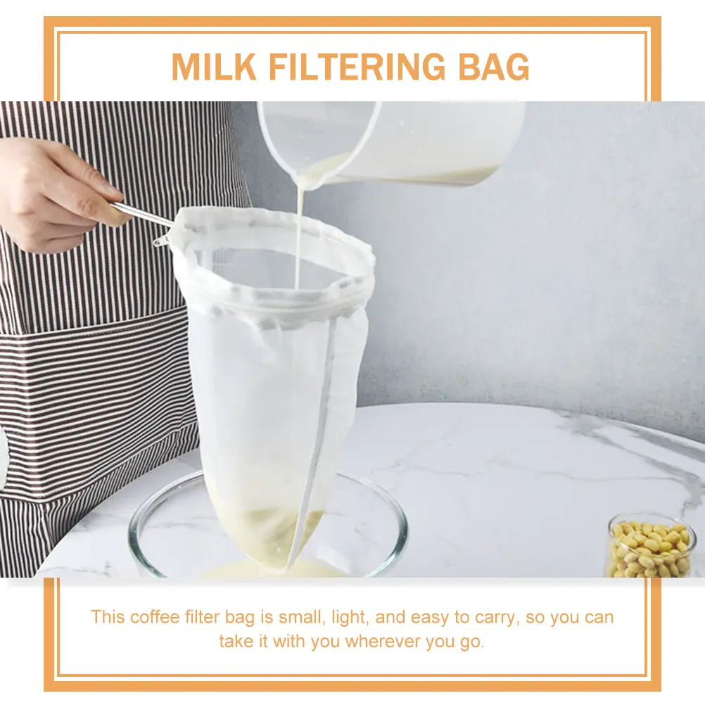 Reusable Filter Filter Bag Kitchen Mesh Bag Mesh Bags Milk Soybean Tea Coffee Stainless Steel H Washable Reusable