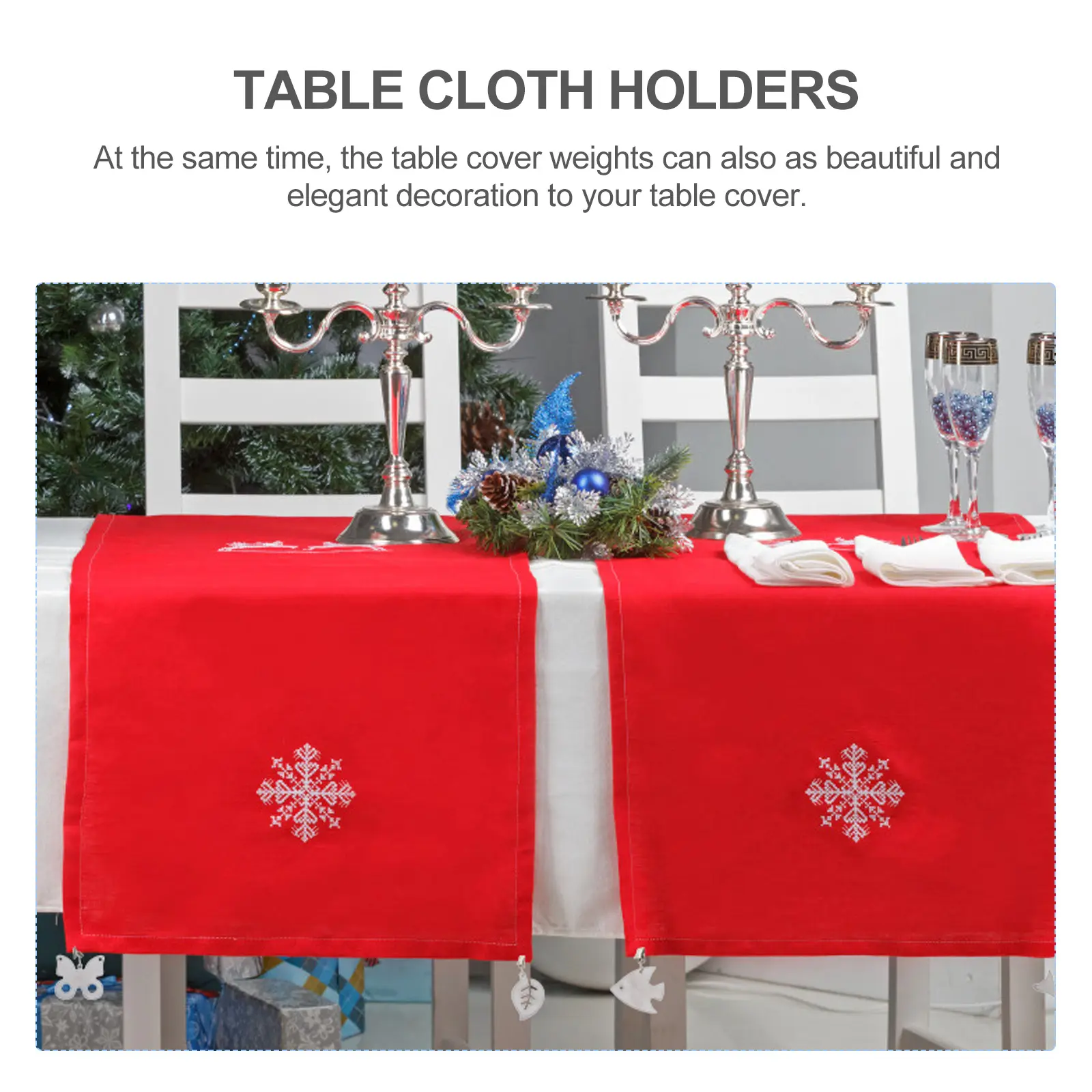 7 Pcs Steel Clips Windproof Table Tablecloth Weights Cloth Holders Cover Holders Indoor Table Cloth Clamps Outdoor Use