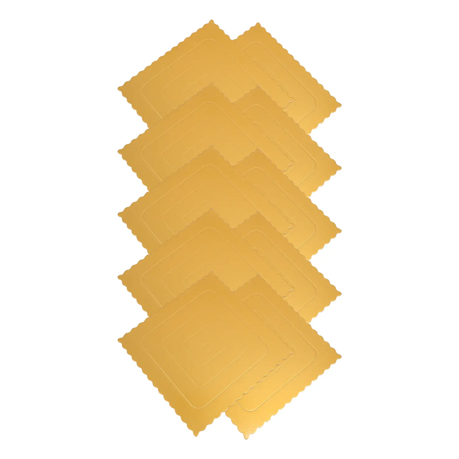 10 Pcs Cake Base Plate Golden Trays Rectangle Serving Mini Cardboard Pads Whiteboard Boards Birthday Dessert