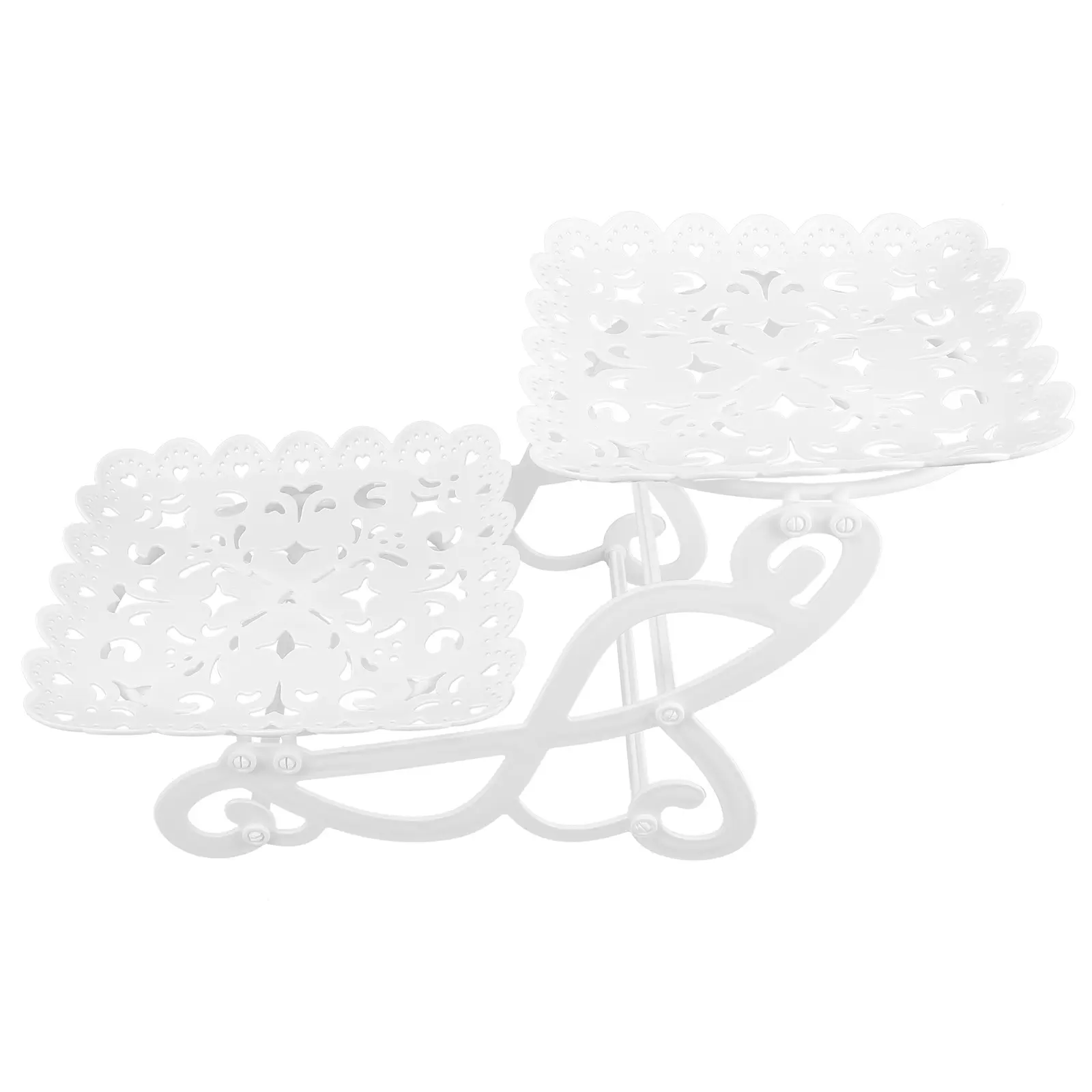 Cake Display Figurine Plastic PP Fruit Storage Elegant Cake Display Plate Rack for Birthday Party Dessert Decor