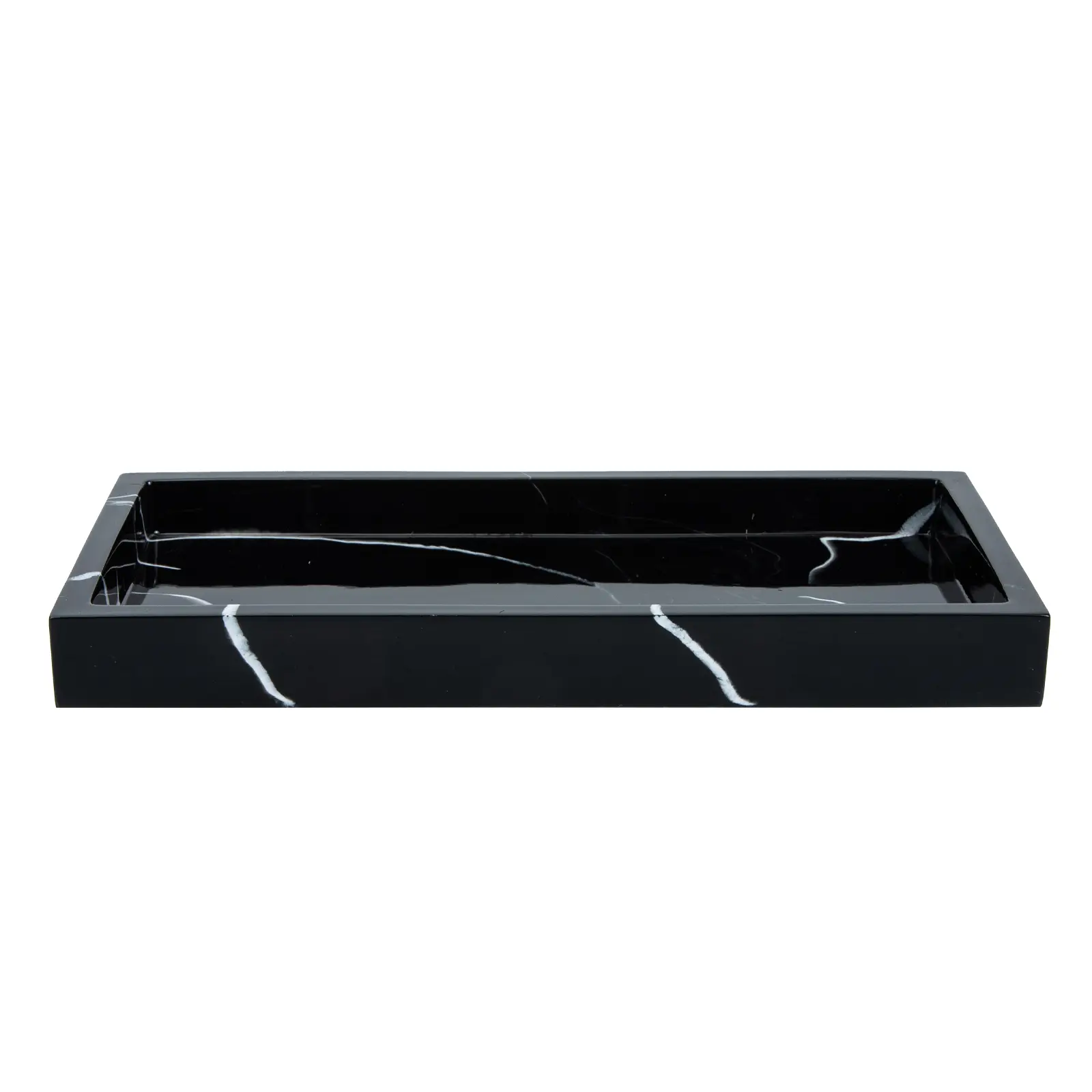 Marble Grain Home Organizing Tray Creative Jewelry Tray Sundries Organizer Bathroom Vanity Table Decorative Platter Smooth