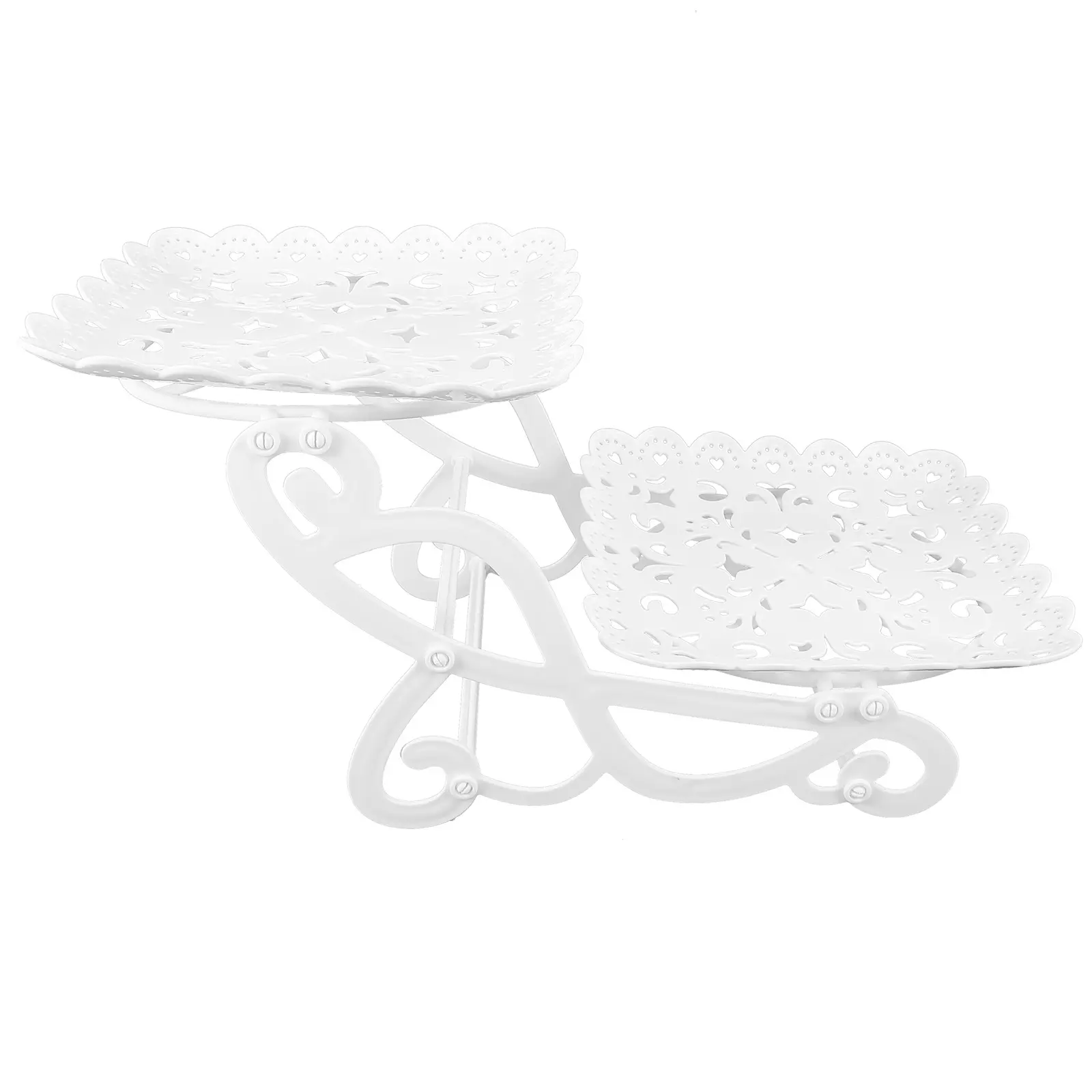 Cake Display Figurine Plastic PP Fruit Storage Elegant Cake Display Plate Rack for Birthday Party Dessert Decor