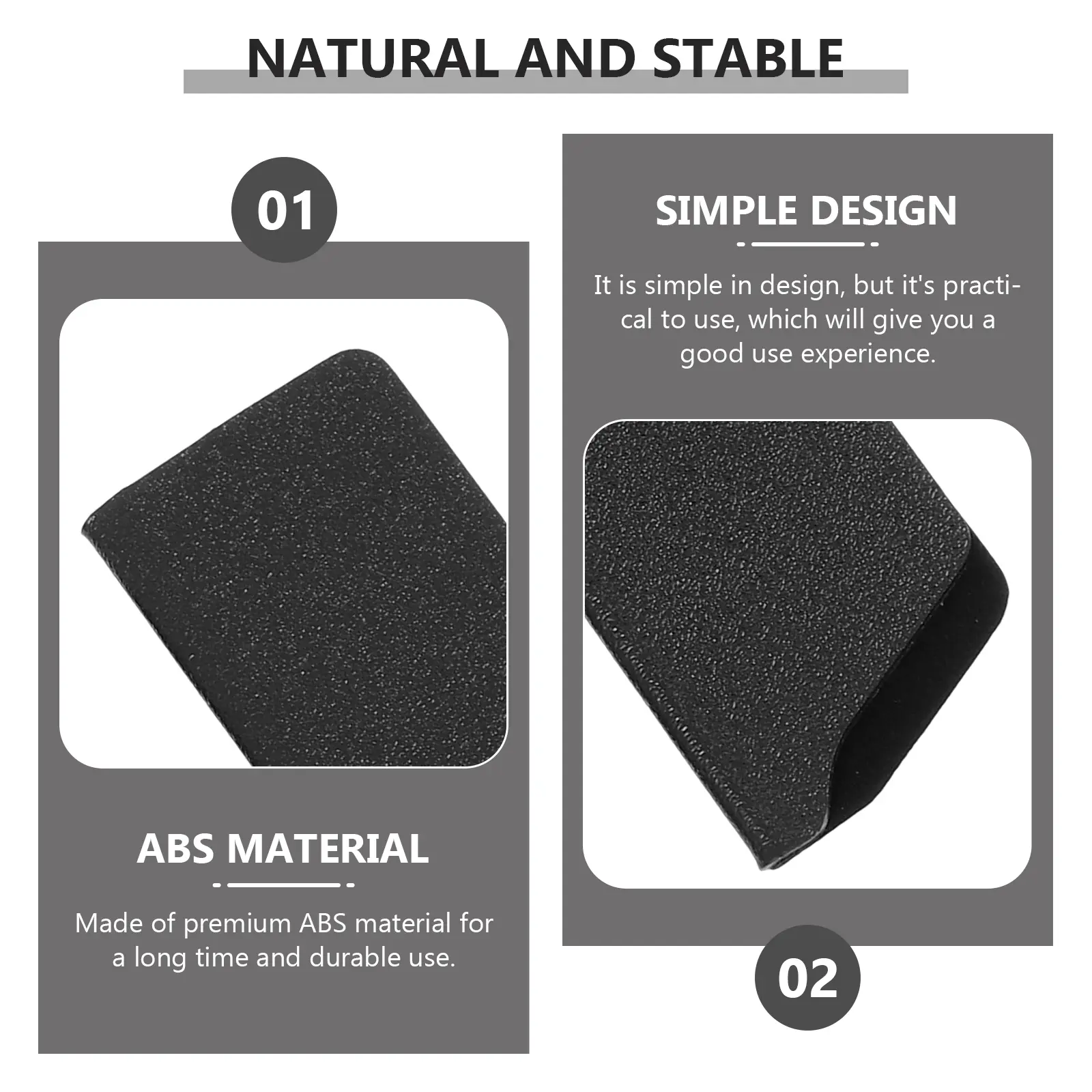 4pcs Protective Sleeves Kitchen Knife Set Sheathes ABS Flocking Design Lightweight Portable Use Experience