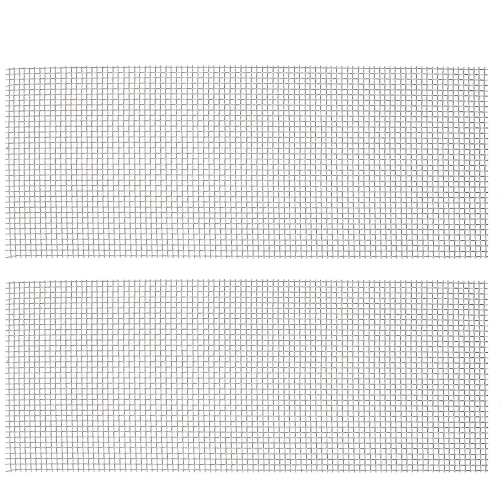 2 Pcs Stainless Steel Filter Sheet Aquarium Mesh Pad Sturdy Fish Tank Accessories Bendable Replaceable Accessory
