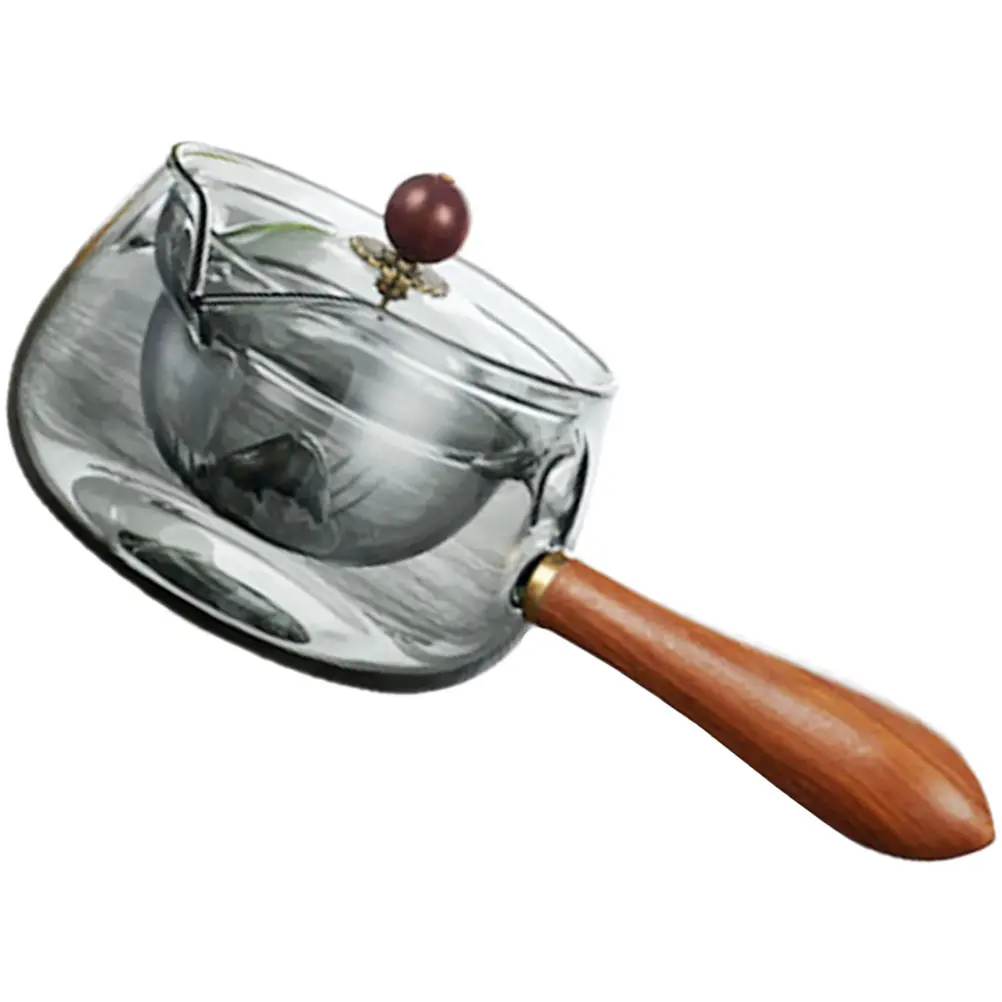 Side Handle Glass Tea Kettle Retro Style Filter Teapot Strainer Kettle Vintage Household Kitchen Gadgets