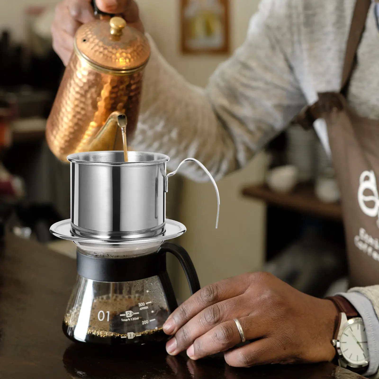 Vietnamese Coffee Dripper Stainless Steel Filter Funnel Tool 304 Material Maker Gifts Kitchen Bar Utensils