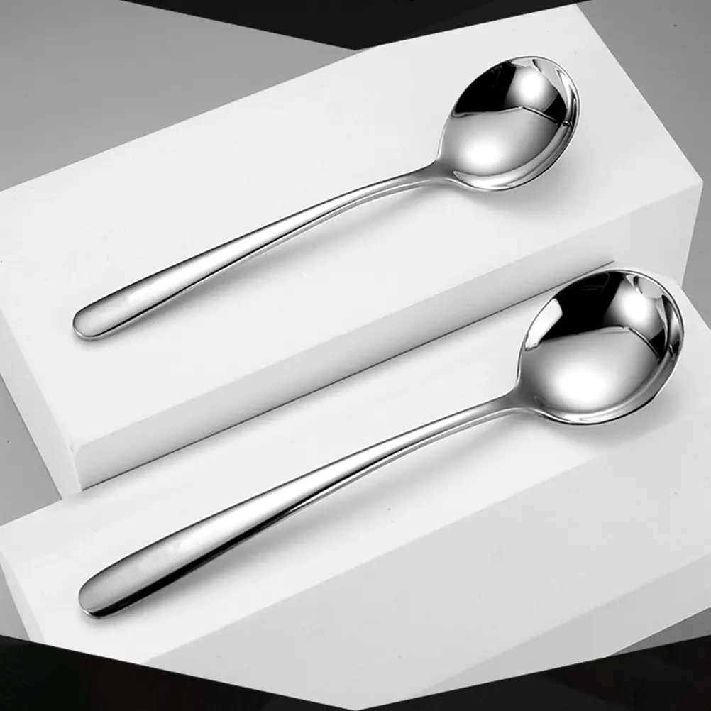 4Pcs Stainless Ice Cream Spoon Dessert Stainless Steel Spoon Scoop Tea Cup Toddler Serving Household Kitchen Utensils