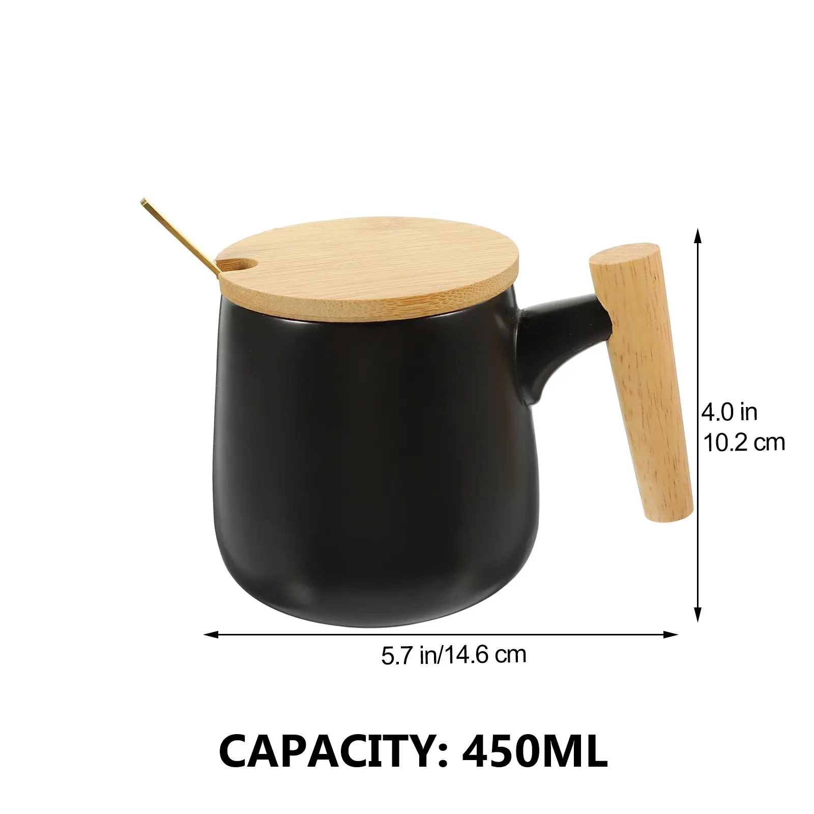 Cool Mugs Ceramic Cup Set Wooden H High Capacity Large Water Mug Travel Coffee Tea Lid Home Office Party Use