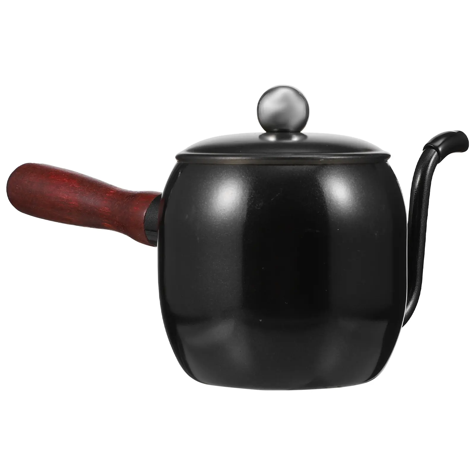 Wood H Coffee Pot Kettle Long Spout Tea Kettle Home Office Cafe Kitchen Use Stainless Steel H Brew Container