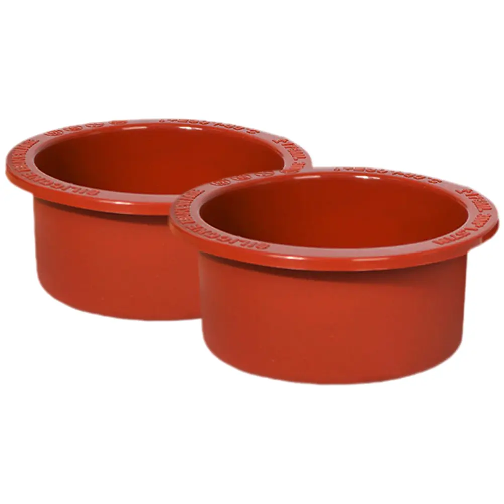 2 Pcs 3in Coffee Color Round Baking Silicone Mold Cake Pan Easy Demould Clean Reusable Baking Tools Cake Making