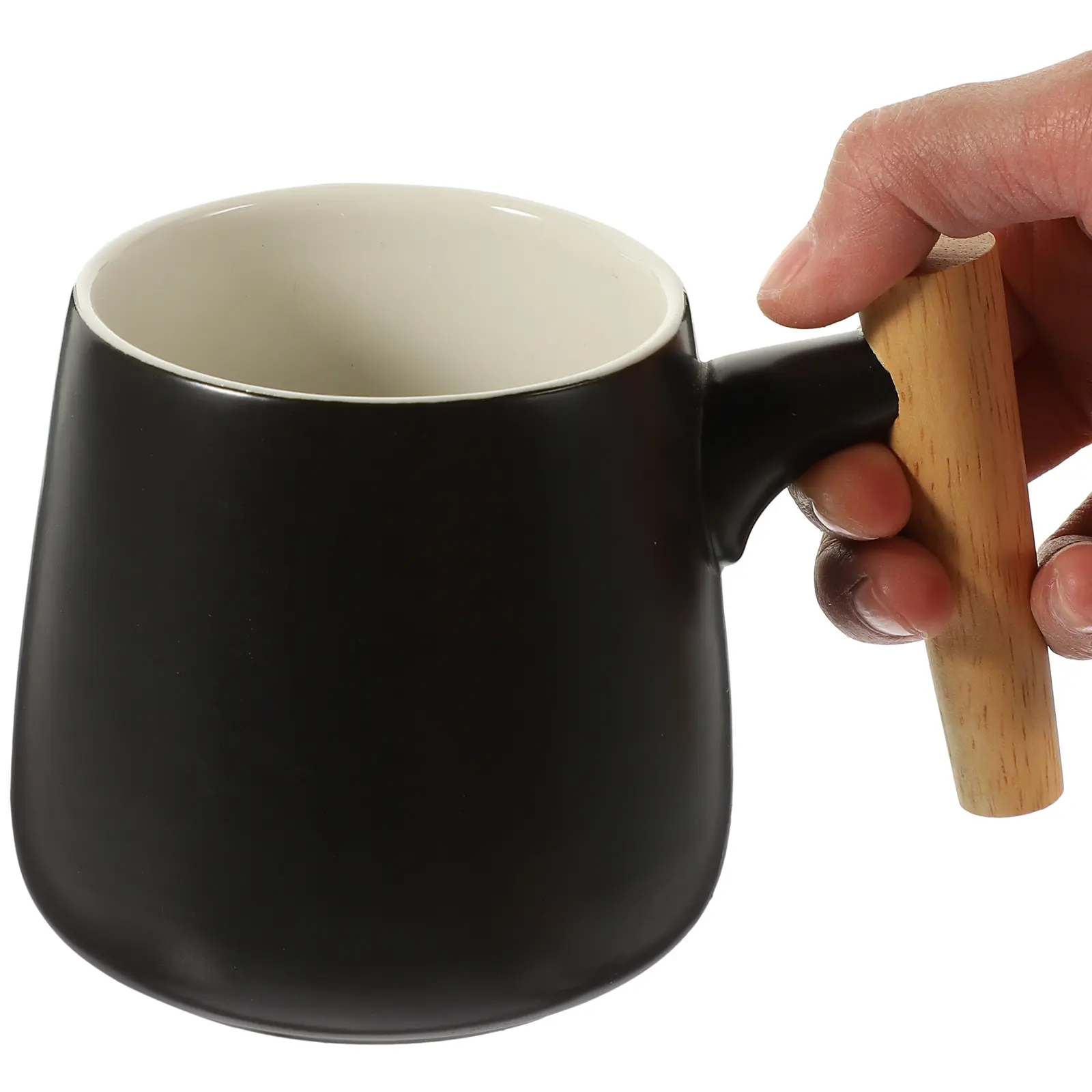 Cool Mugs Ceramic Cup Set Wooden H High Capacity Large Water Mug Travel Coffee Tea Lid Home Office Party Use