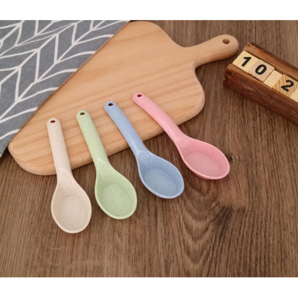 50pcs Children's Spoon Multifunctional Household Disposable Spoons for Kids Cake Soup Porridge Easy Grip Wedding