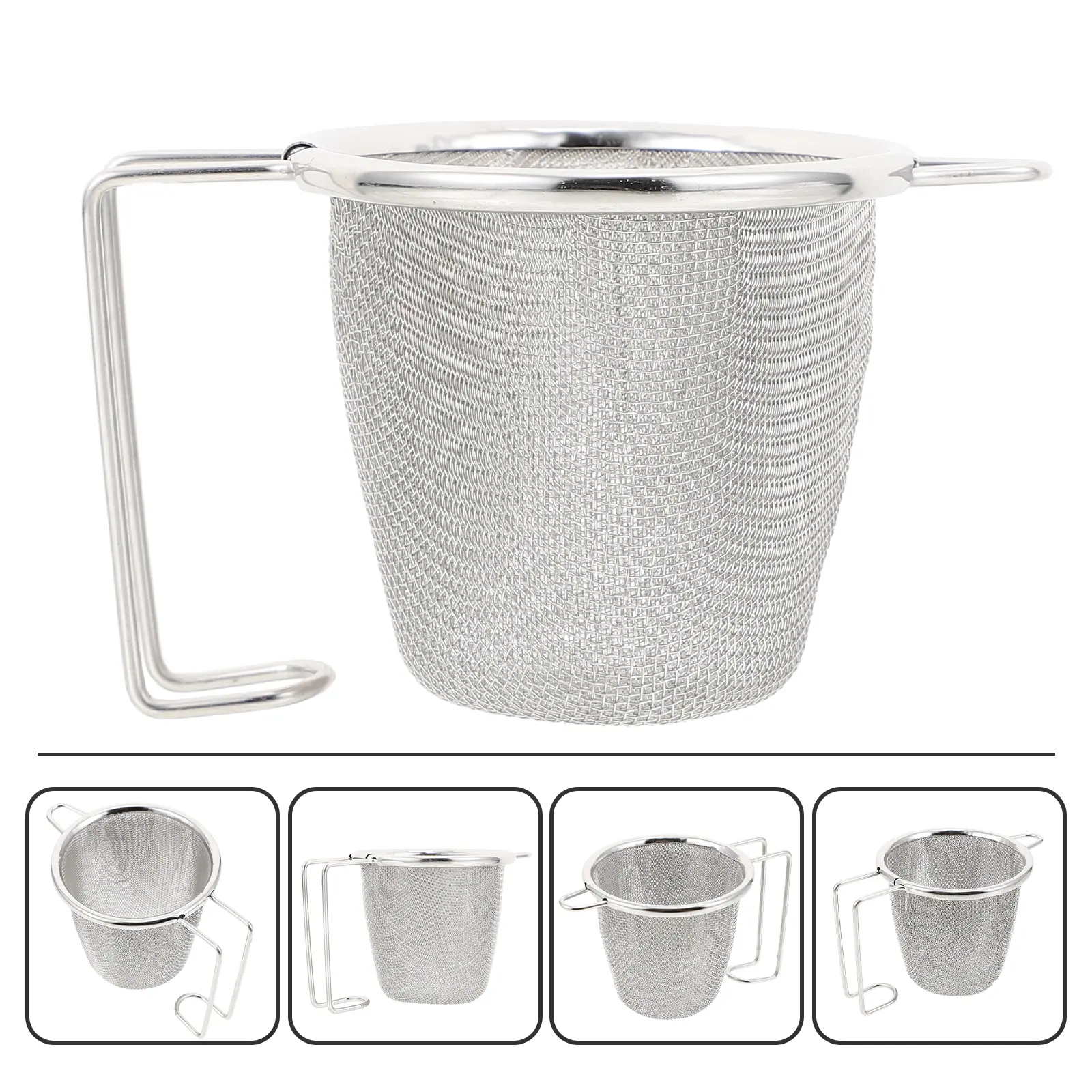 Stainless Steel Tea Strainer Reusable Silver Infuser Creative Tea Filter Accessory Fine Mesh Prevents Leaves Easy Clean Dry