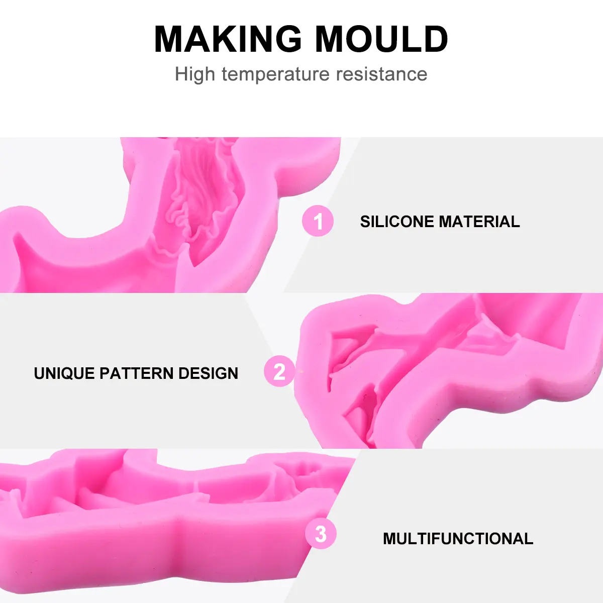 DIY Cake Silicone Baking Molds Pink Girl Child Chocolate Ice Cubes Fondant Diy Cake Baking Molds Reusable Oven Safe