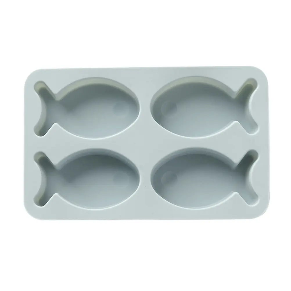 4 Grids Ice Tray Mold Chocolate Baking Molds for Cakes Cupcake Cube Trays Cute Kitchen Accessories Fish