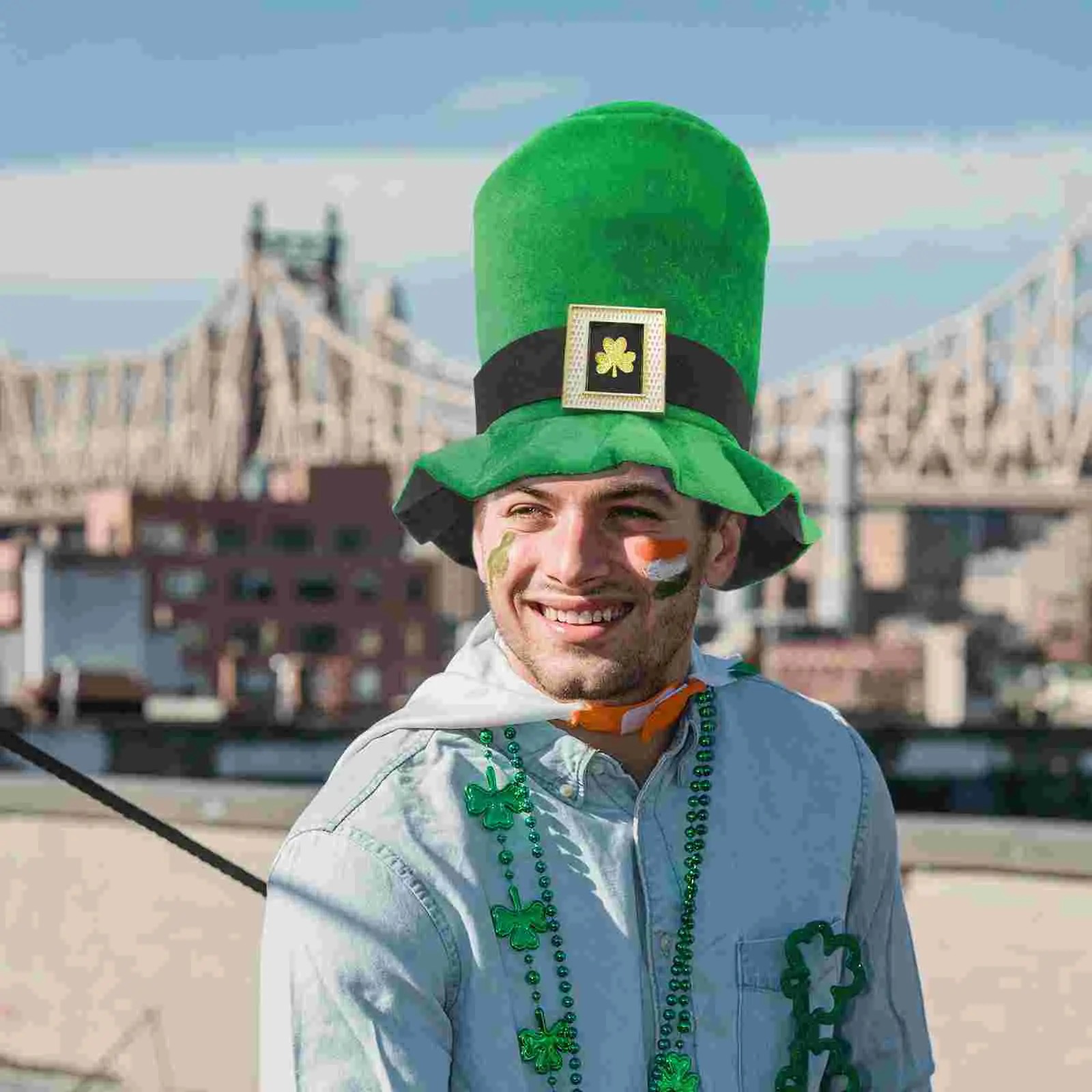Green Hat Patrick's Day Top Party Decoration Irish Cap Reusable Hats Patricks for Men