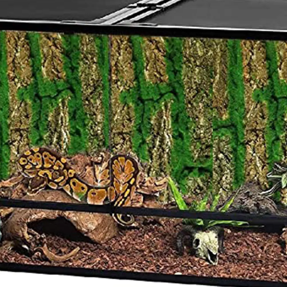 3D Aquarium Background Fish Tank Decorative Rock Panel Reptile Tank Habitat Simulated Bark Background Terrarium Decorative Panel