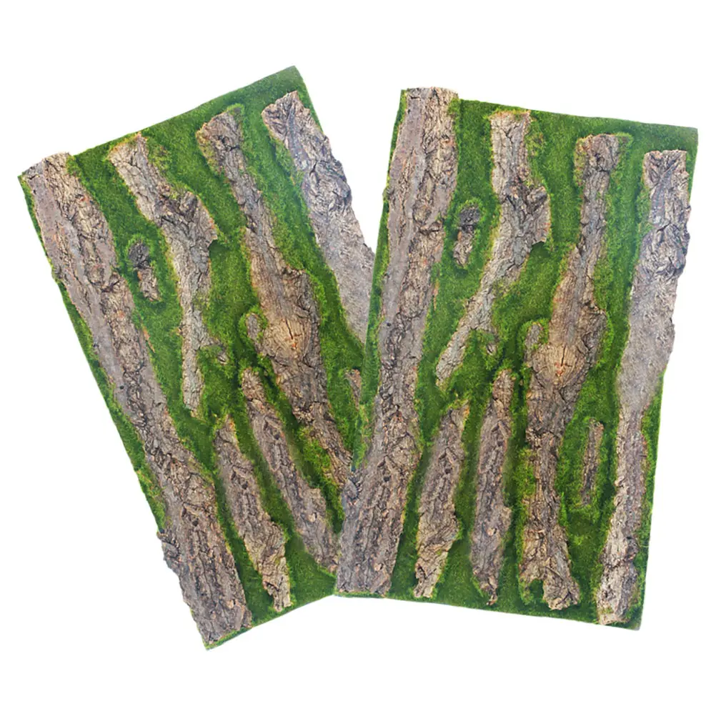 3D Aquarium Background Fish Tank Decorative Rock Panel Reptile Tank Habitat Simulated Bark Background Terrarium Decorative Panel