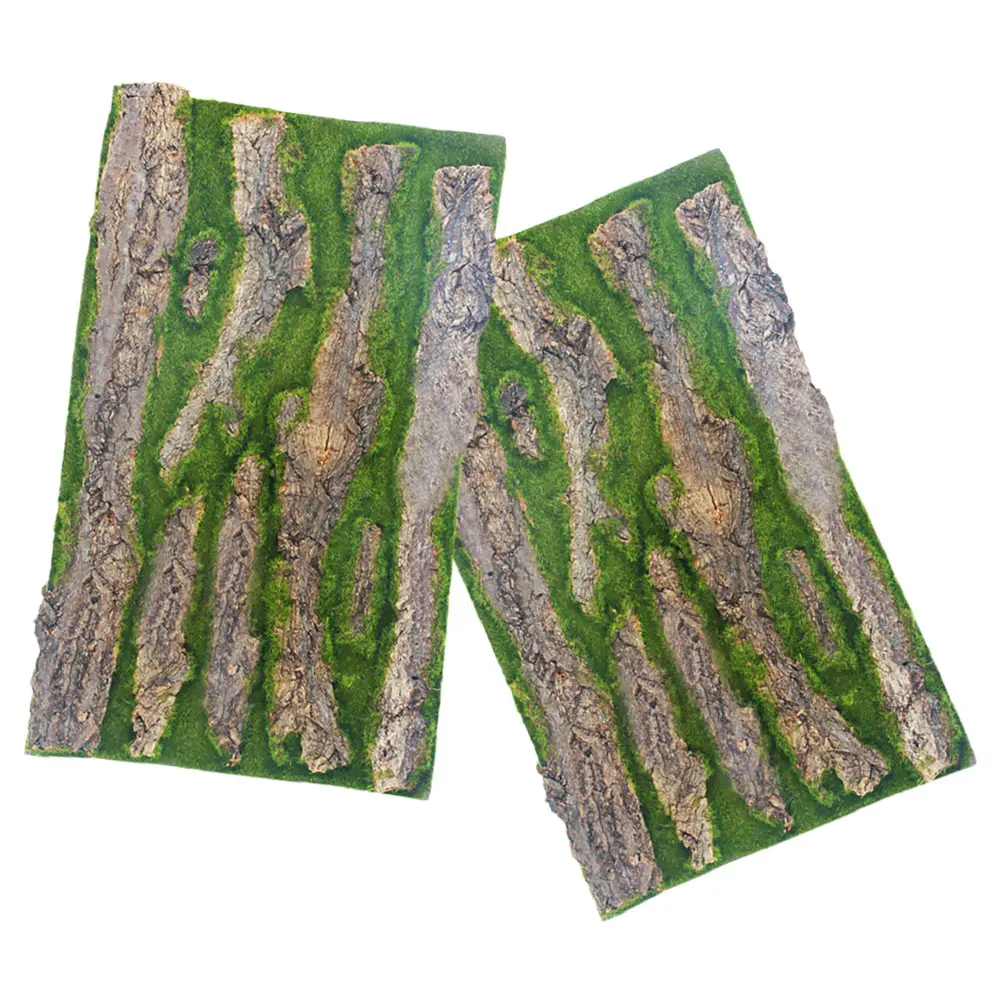3D Aquarium Background Fish Tank Decorative Rock Panel Reptile Tank Habitat Simulated Bark Background Terrarium Decorative Panel
