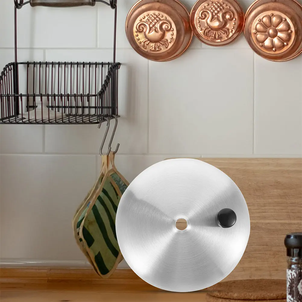 2pcs Pot Cover Stainless Steel Frying Pan Lid High Temperature Resistance Easy Clean Universal Size Kitchen Cookware Parts