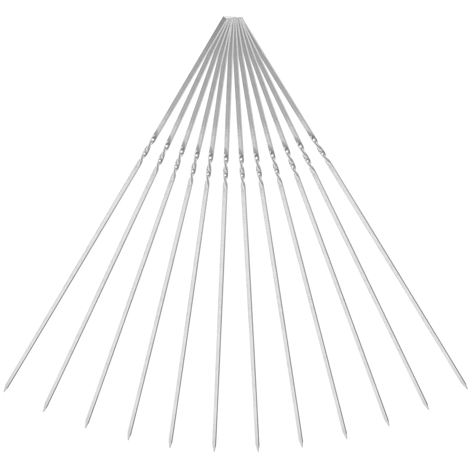 50 Pcs Stainless Steel BBQ Skewers 35cm Long 3 5mm Wide Flat Grilling Metal Sticks for Stainless Steel Skewers Outdoor