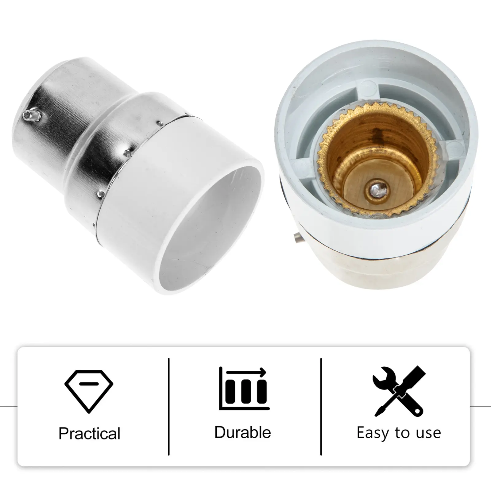8pcs Lamp Base Adapter Small Light Socket Converter to E14 Bulb Holder Easy Use Safe Anti Burning Plug Replacement