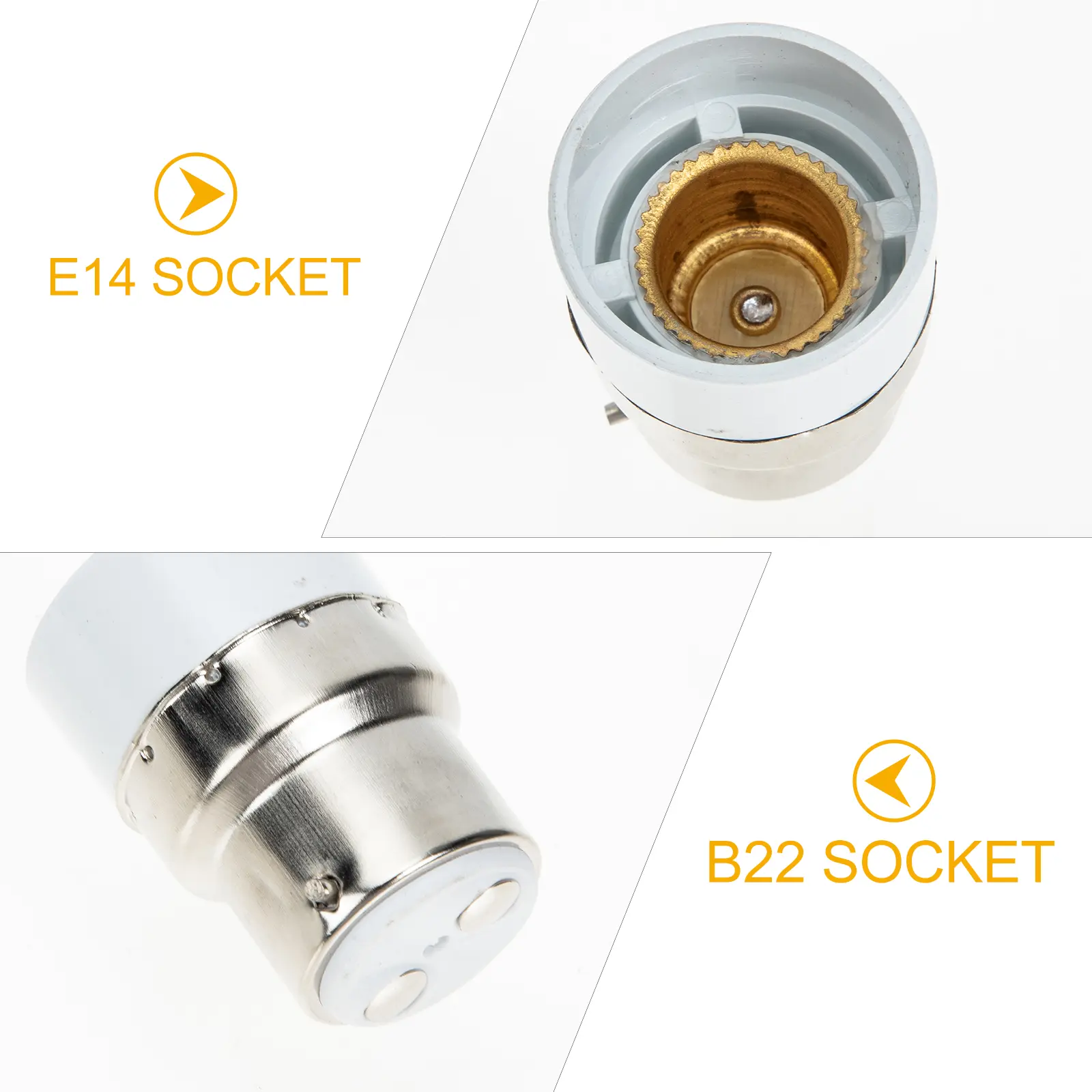 8pcs Lamp Base Adapter Small Light Socket Converter to E14 Bulb Holder Easy Use Safe Anti Burning Plug Replacement