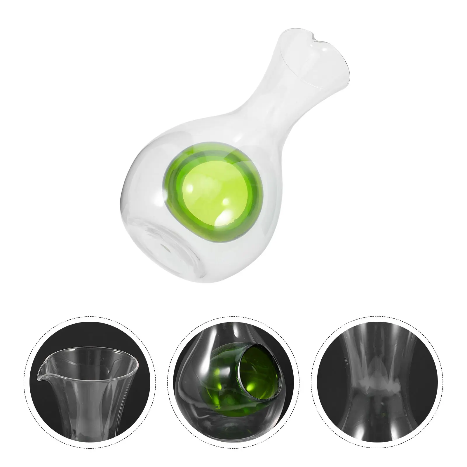 1PC Ice Decanter Glass Thumb Indentation Rapid Cooling Transparent Carafe for Individual Serving Hamster Cooling Glass Beverage