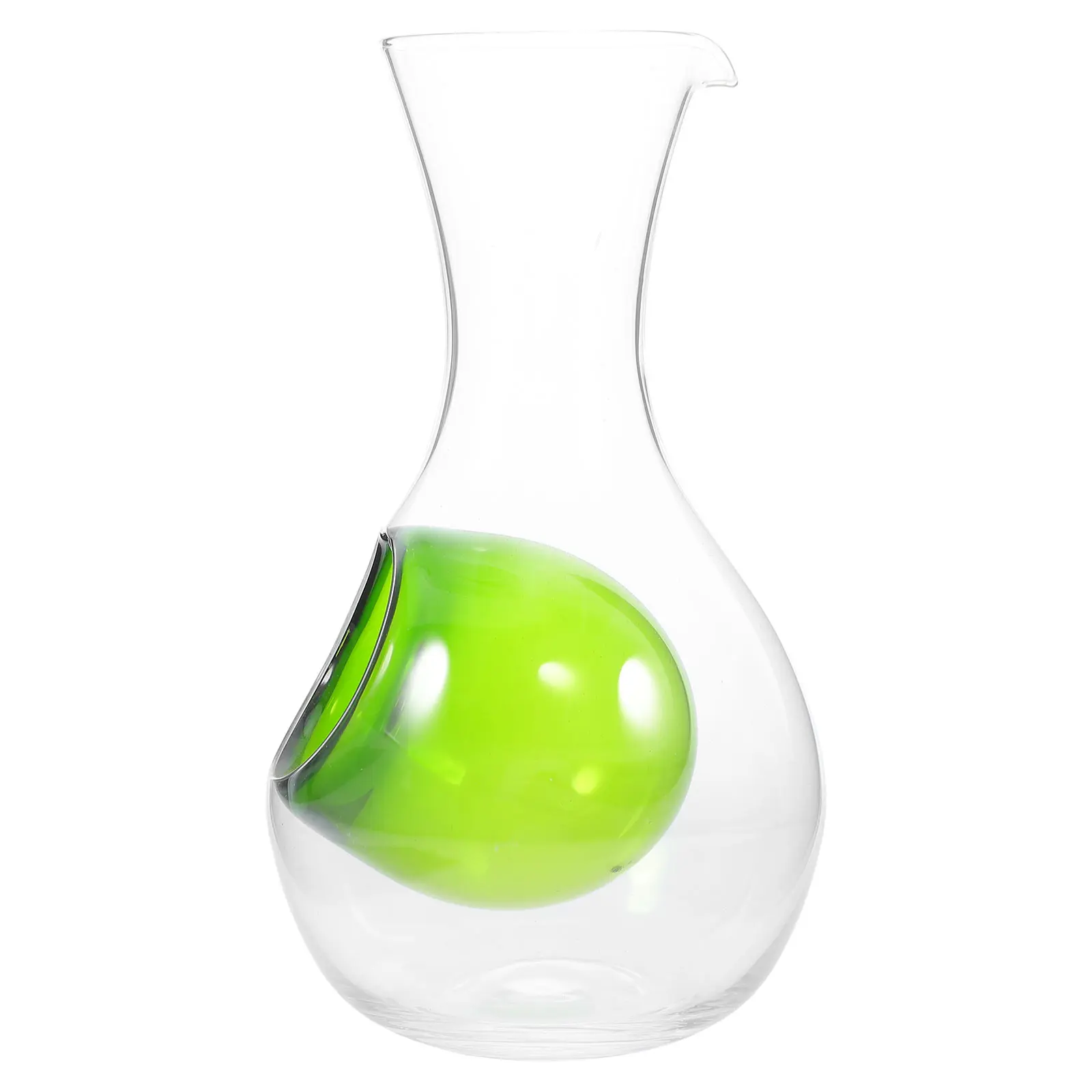 1PC Ice Decanter Glass Thumb Indentation Rapid Cooling Transparent Carafe for Individual Serving Hamster Cooling Glass Beverage
