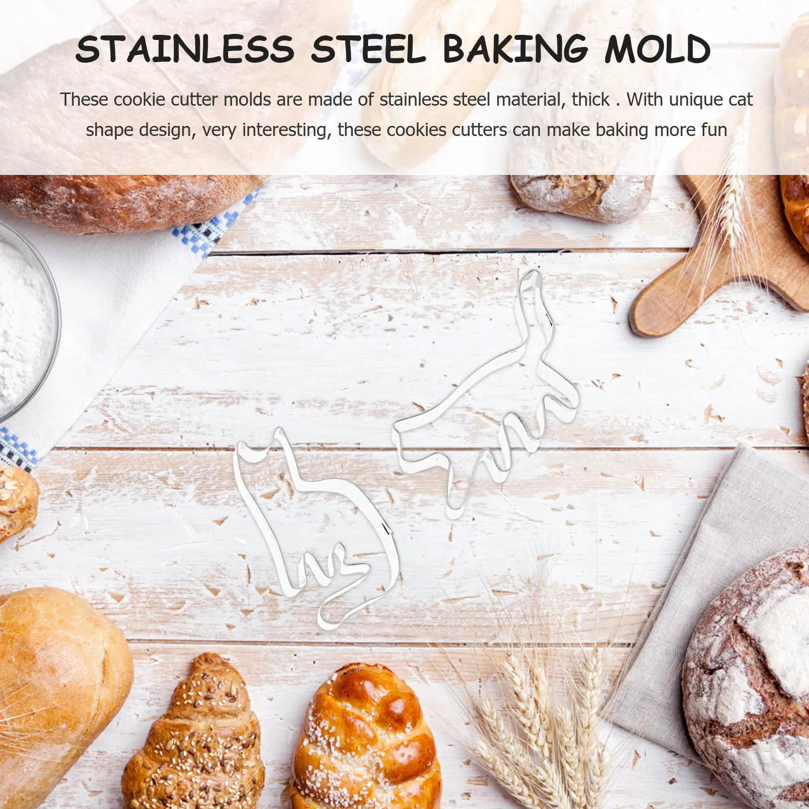 6pcs Sugar Biscuits Mold Baking Cutters Tool Pancakes Cookie Cutters For Baking Metal Cookie Cheese Clay Mold