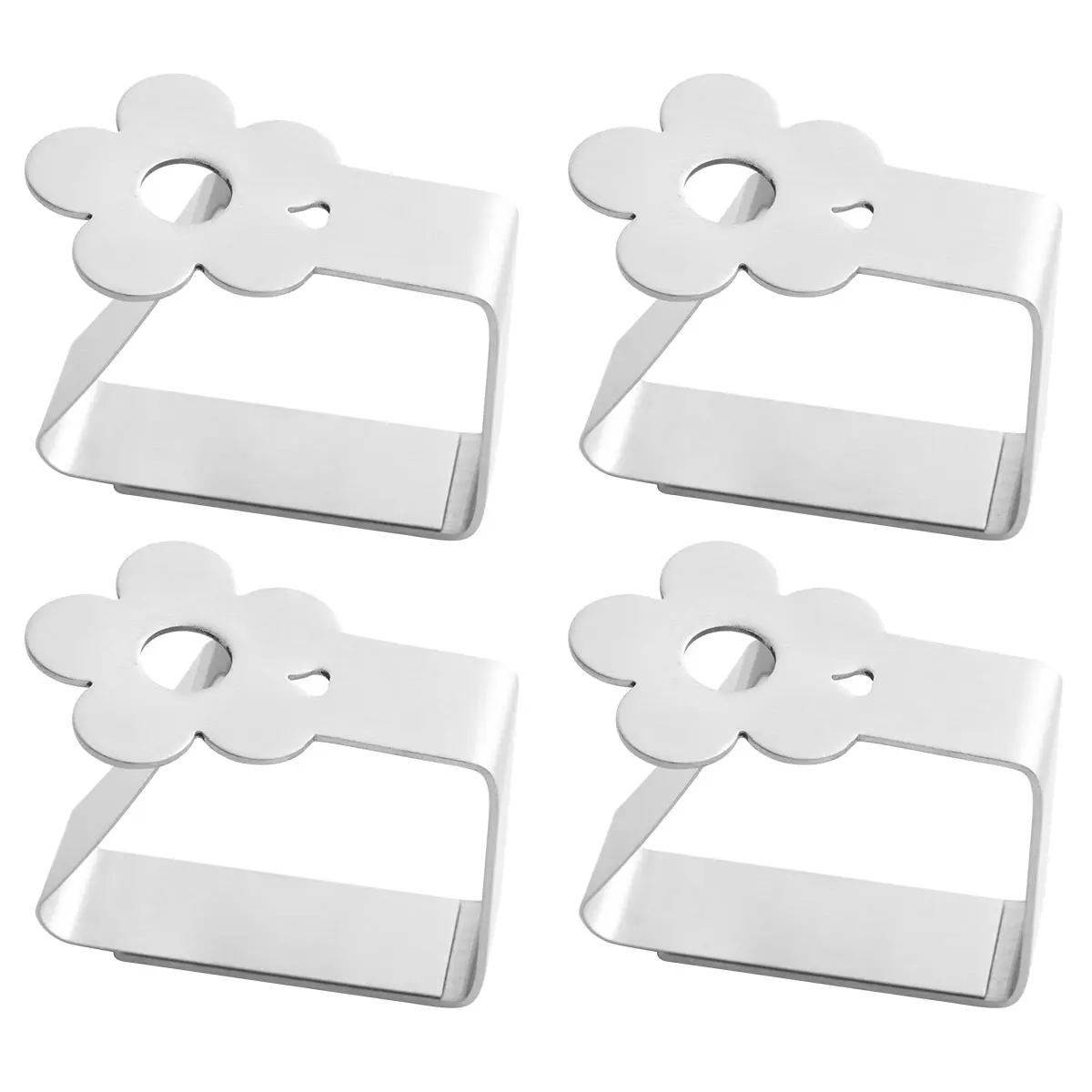 4 Pcs Tablecloth Clips Stainless Steel Creative Home Restaurant Wedding Party Picnic Buffet Fits Most Tables Easy