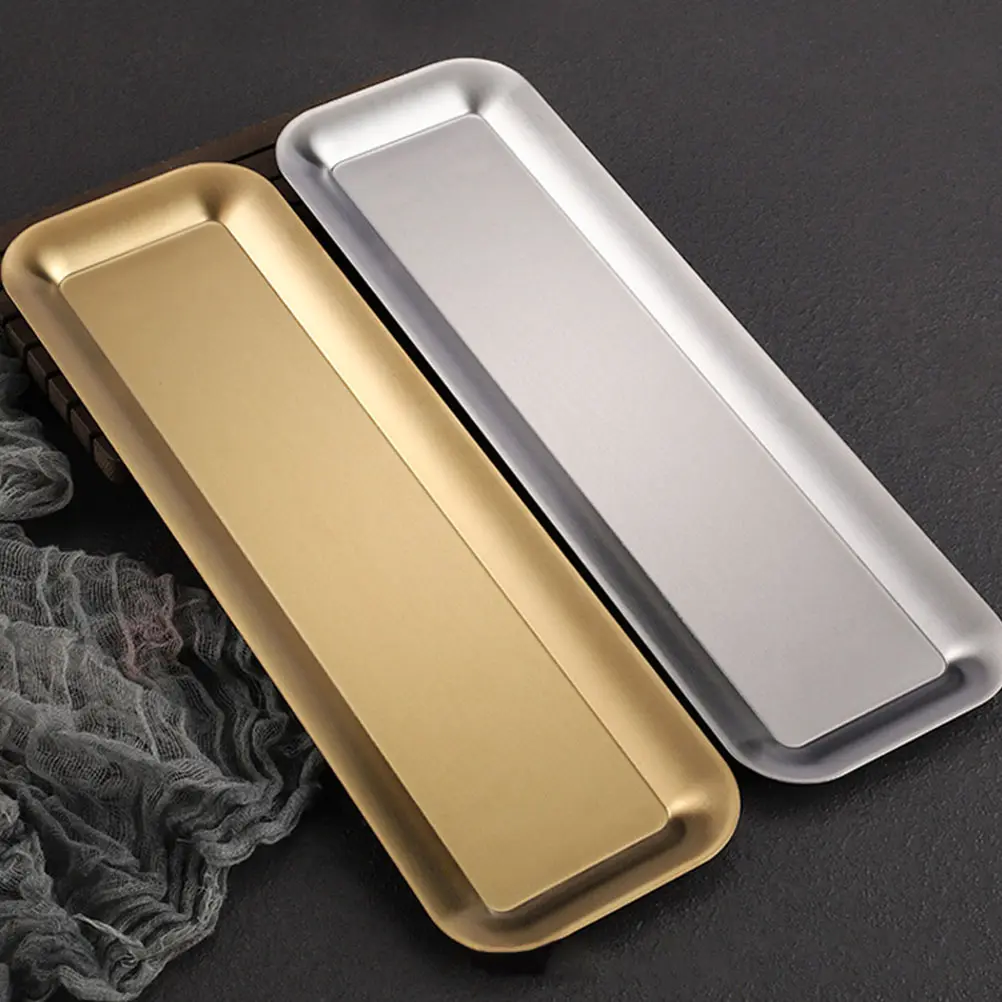 Stainless Steel Sushi Plate Practical Japanese Restaurant Party Family Dinner Simple Style Sushi Plates Home Hotel