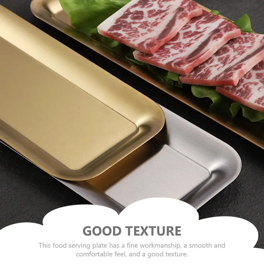 Stainless Steel Sushi Plate Practical Japanese Restaurant Party Family Dinner Simple Style Sushi Plates Home Hotel