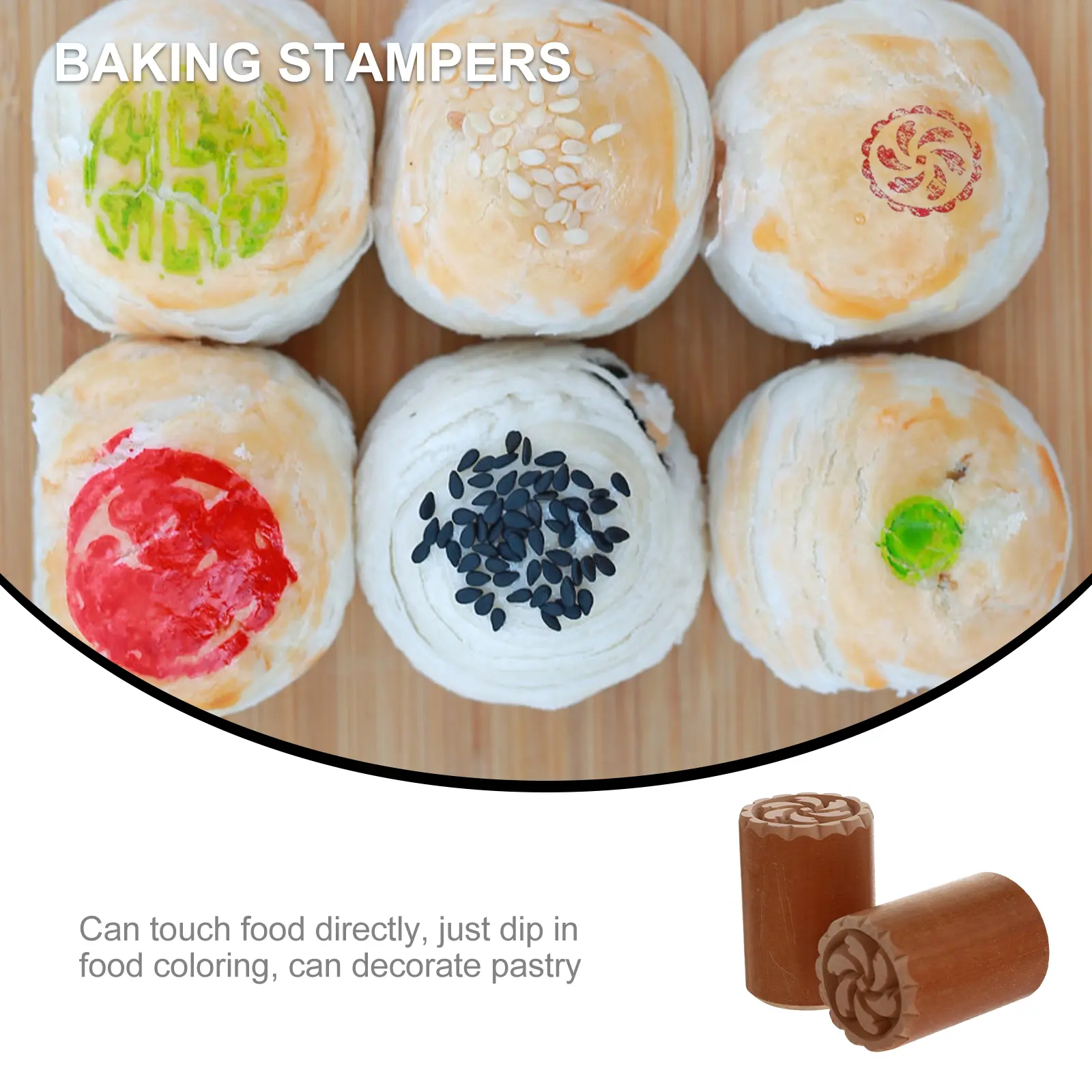2 Pcs for Pasta Seal Pastry Dough Baking Supplies Home Bakers Pound Stick Decorating