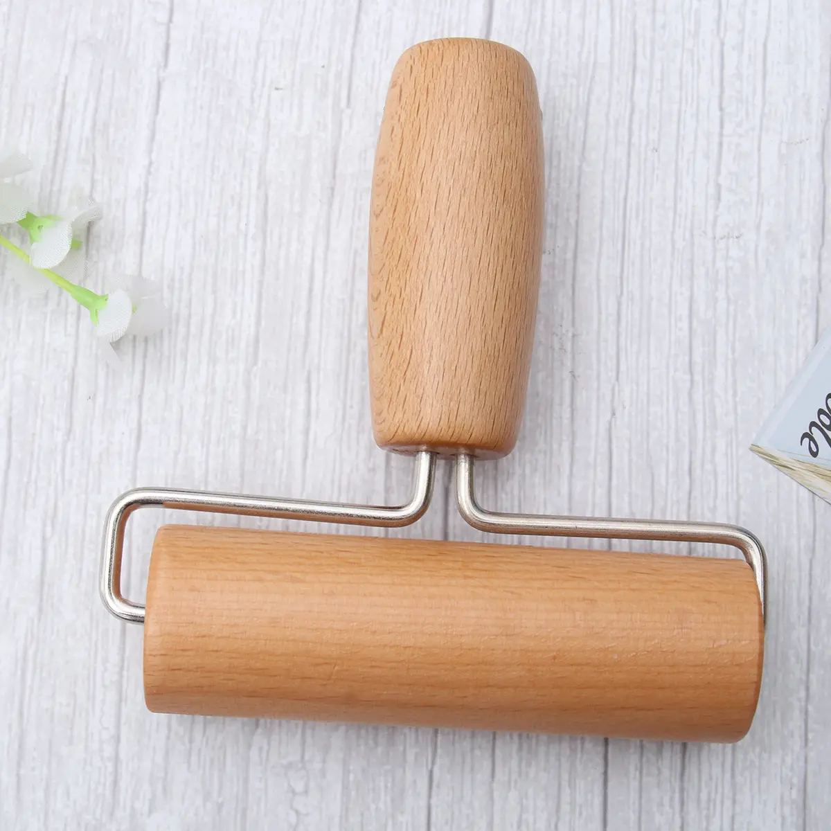 Wooden Rolling Pin for Baking Nonstick Lightweight Dough Roller Consistent Thickness Perfect Portable Easy Clean