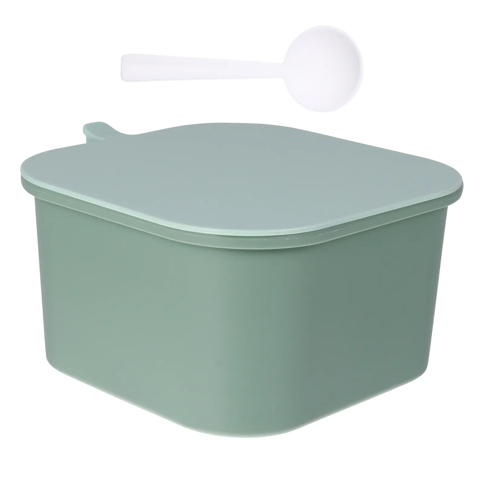 1 set Box with Lid Spice Storage Container Kitchen Organizer Tool Removable Compartments for Salt Sugar Garlic for Seasoning