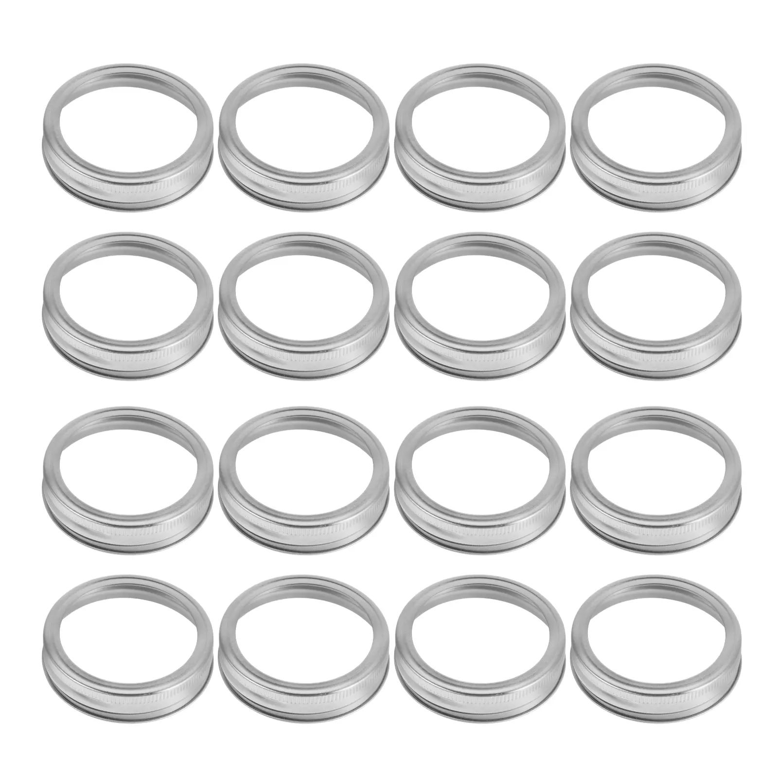 24 Pcs Stainless Steel Mason Jar Lids Mouth Tinplate Wide Canning Replacement Ring