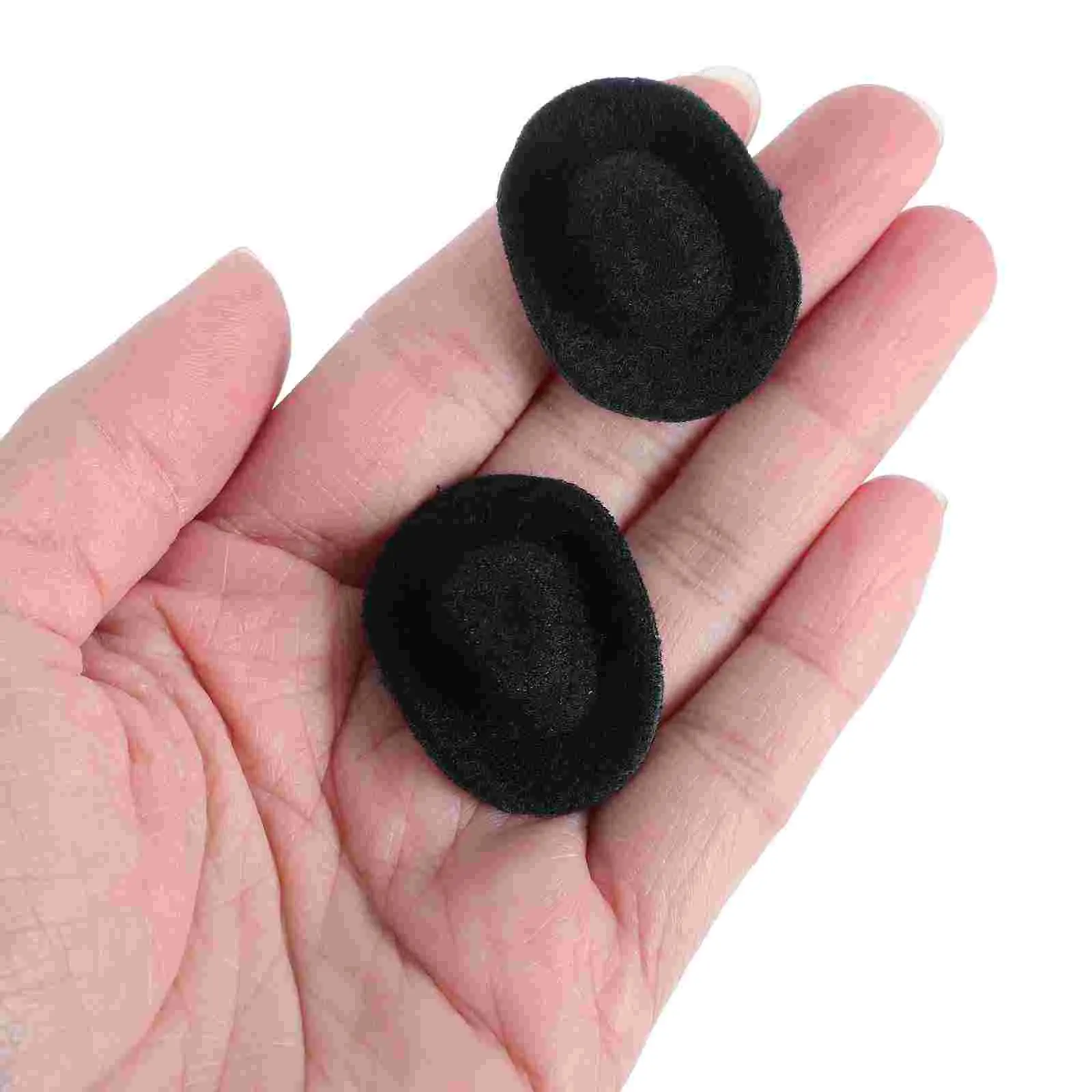 10 Pcs Miniature Hats Fashion Accessories Plastic Western Headwear Mini Top Hats For Crafting Festive Party Supplies