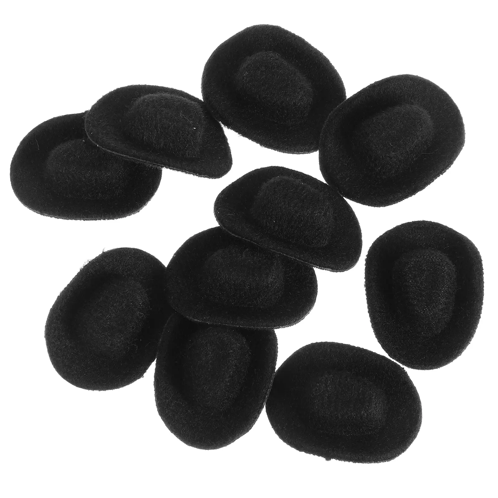 10 Pcs Miniature Hats Fashion Accessories Plastic Western Headwear Mini Top Hats For Crafting Festive Party Supplies