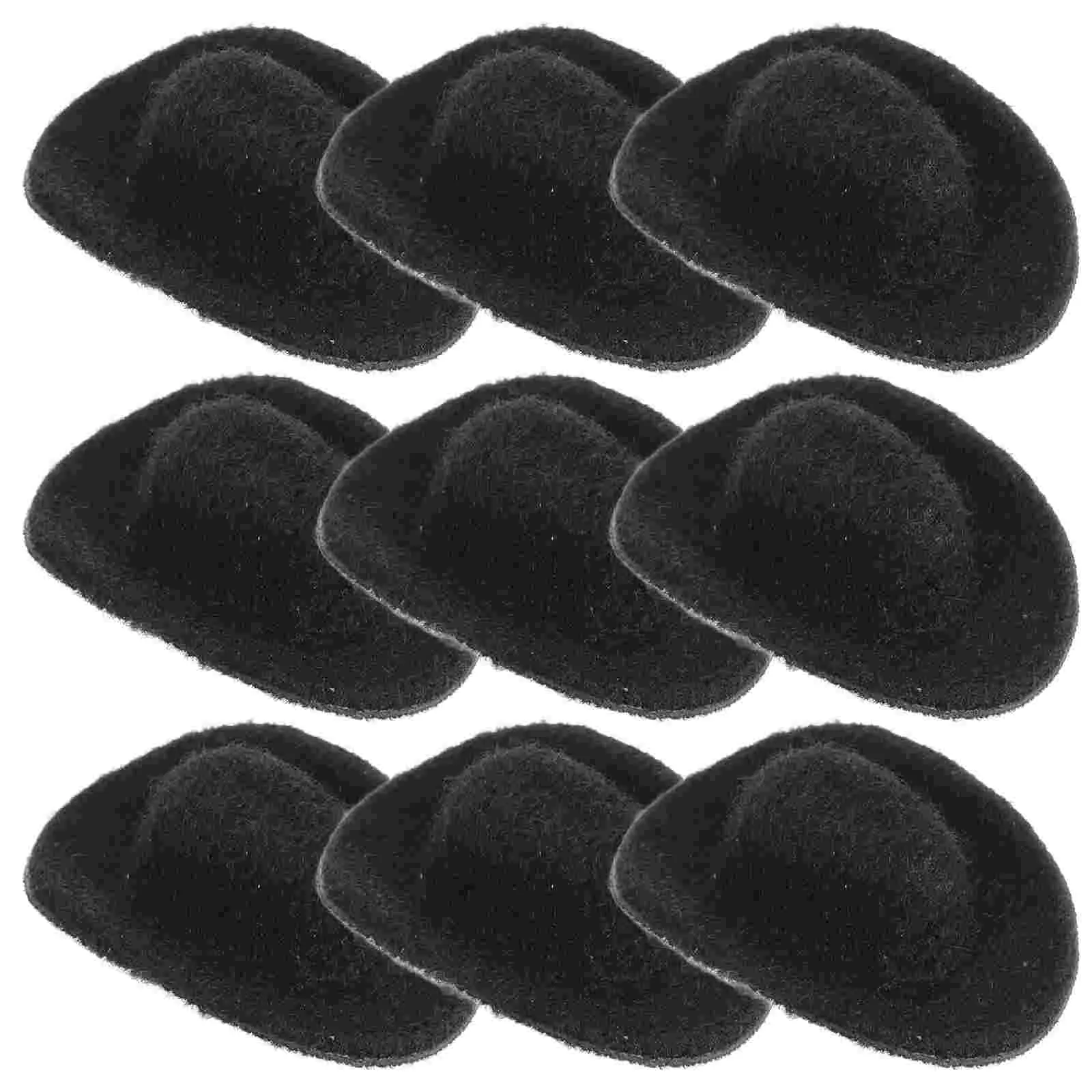 10 Pcs Miniature Hats Fashion Accessories Plastic Western Headwear Mini Top Hats For Crafting Festive Party Supplies