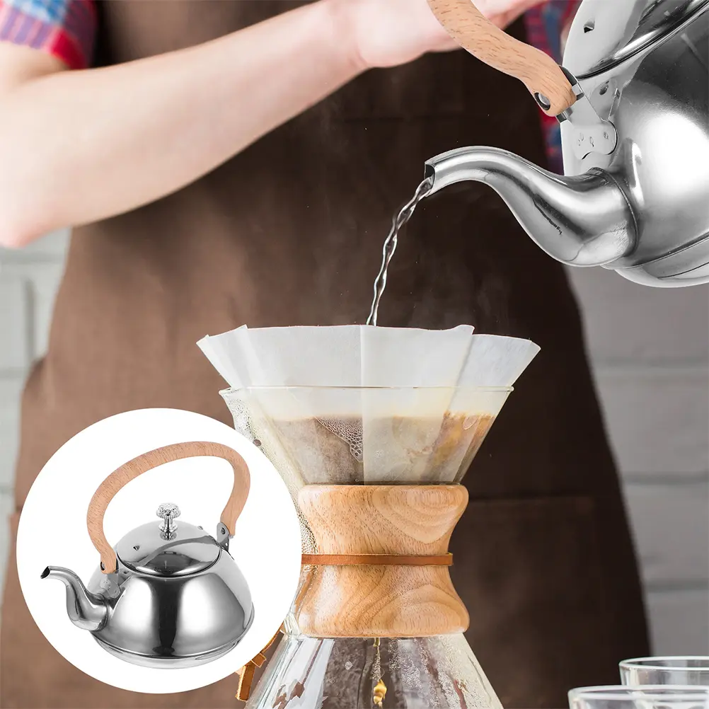 Stainless Steel Kettle Boiling Teapot Stovetop Small Hot Water Silver Camping Kitchen Metal