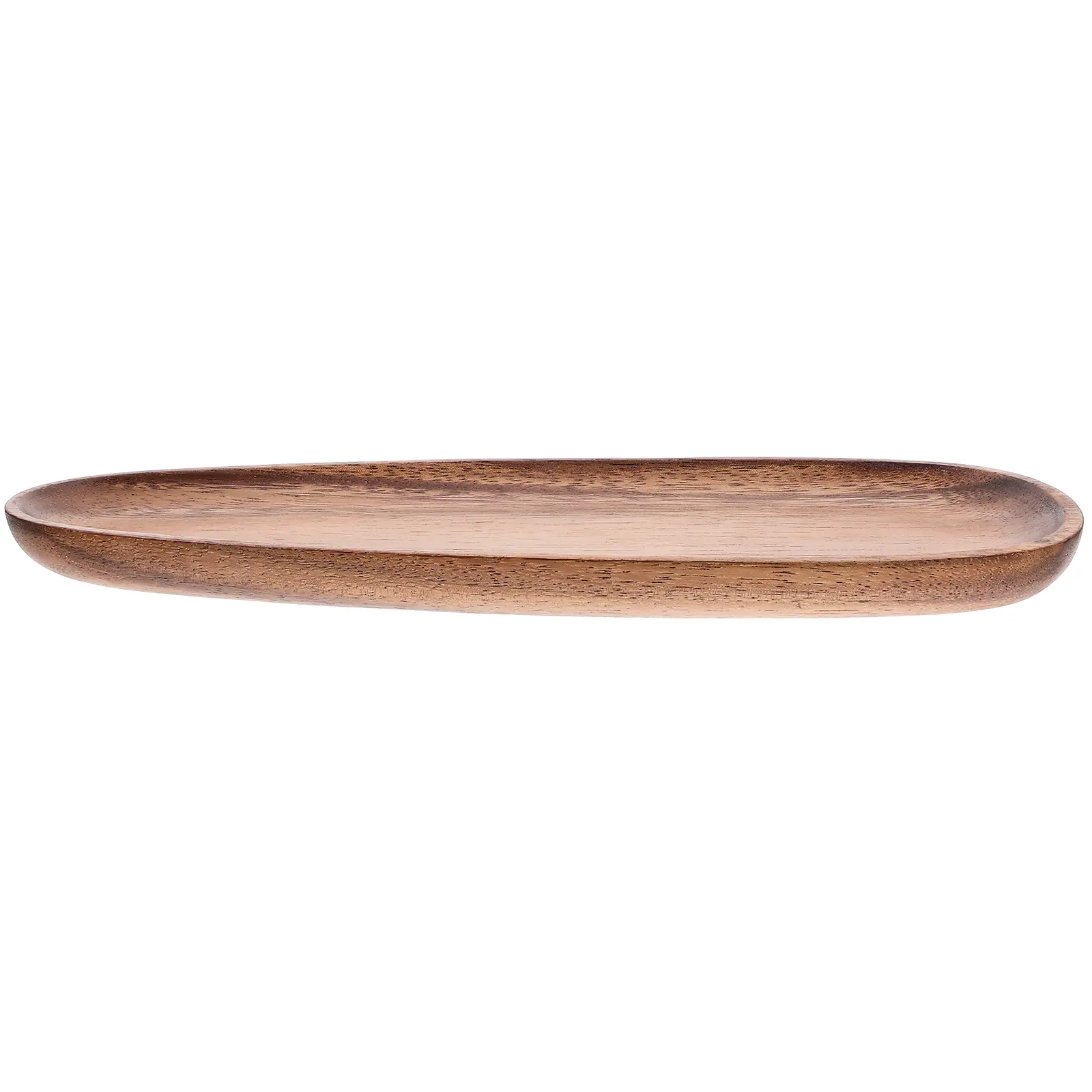Irregular Acacia Wood Tray 30x12x2 cm Fruit Snack Plate Versatile Home Kitchen Bar Restaurant Use Easy Clean Wooden