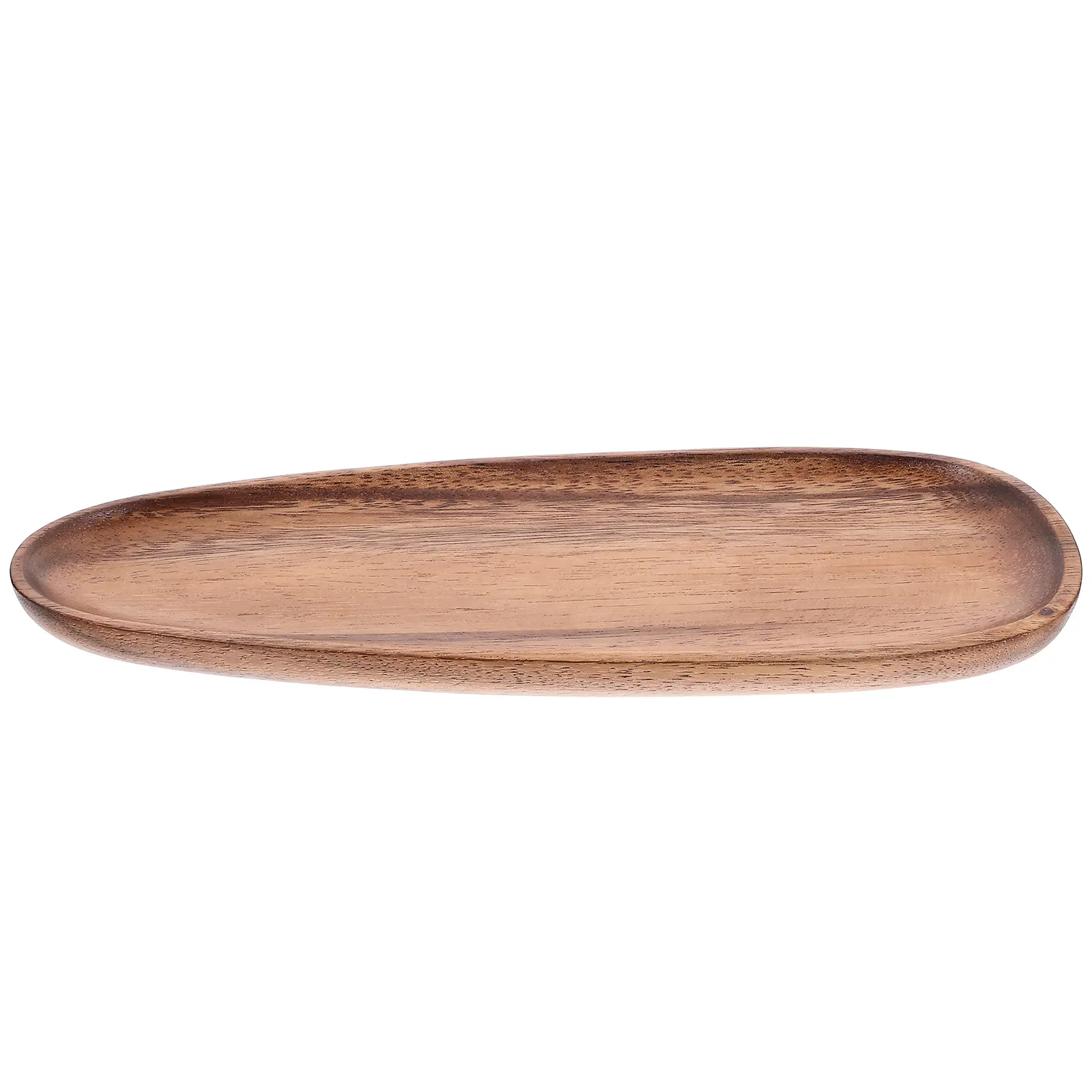 Irregular Acacia Wood Tray 30x12x2 cm Fruit Snack Plate Versatile Home Kitchen Bar Restaurant Use Easy Clean Wooden