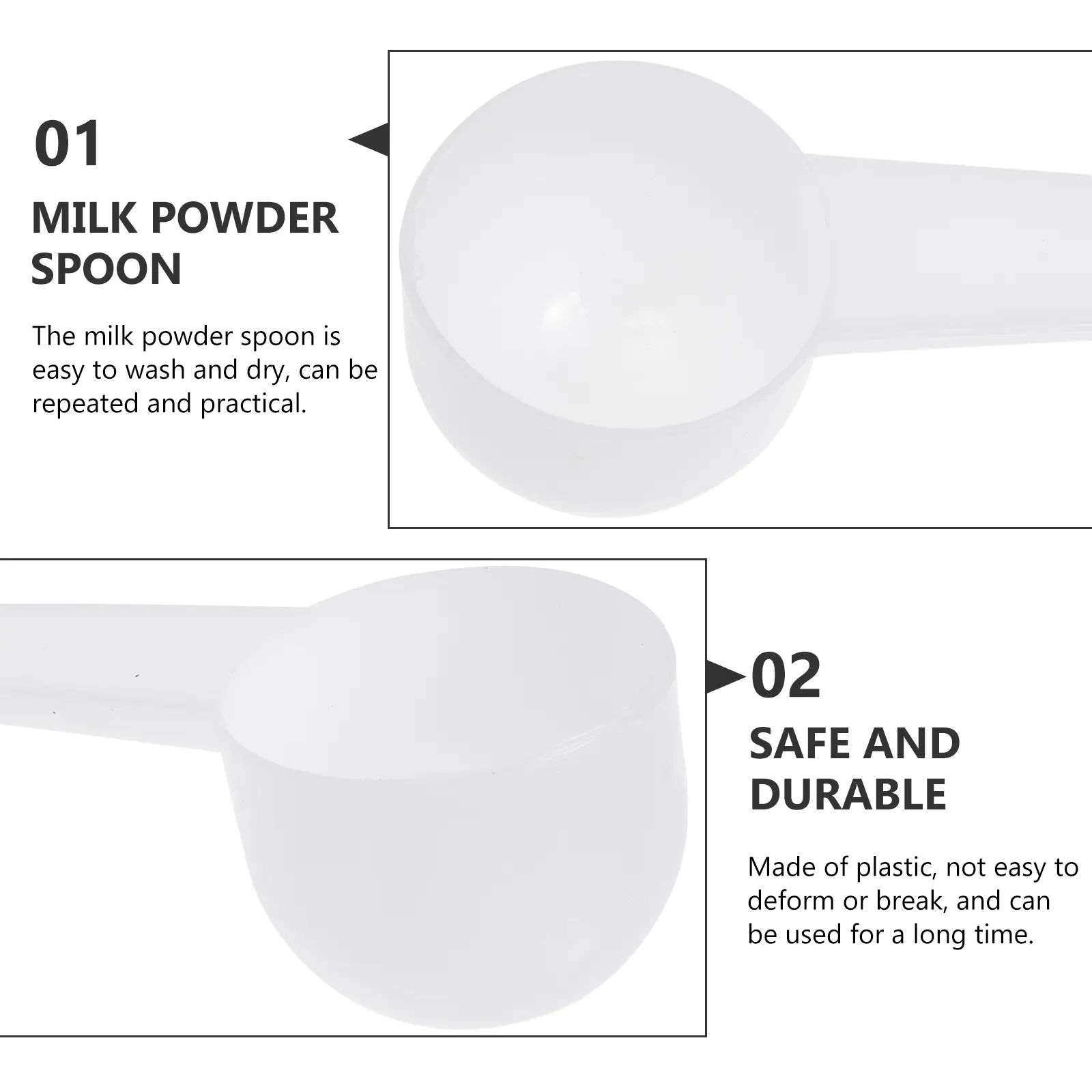25 Pcs Plastic Measuring Spoon Gram Spoon 10G Powder Scoop Coffee Scoop Protein Powder Kitchen Condiment Lab Reagent Scoop Tool