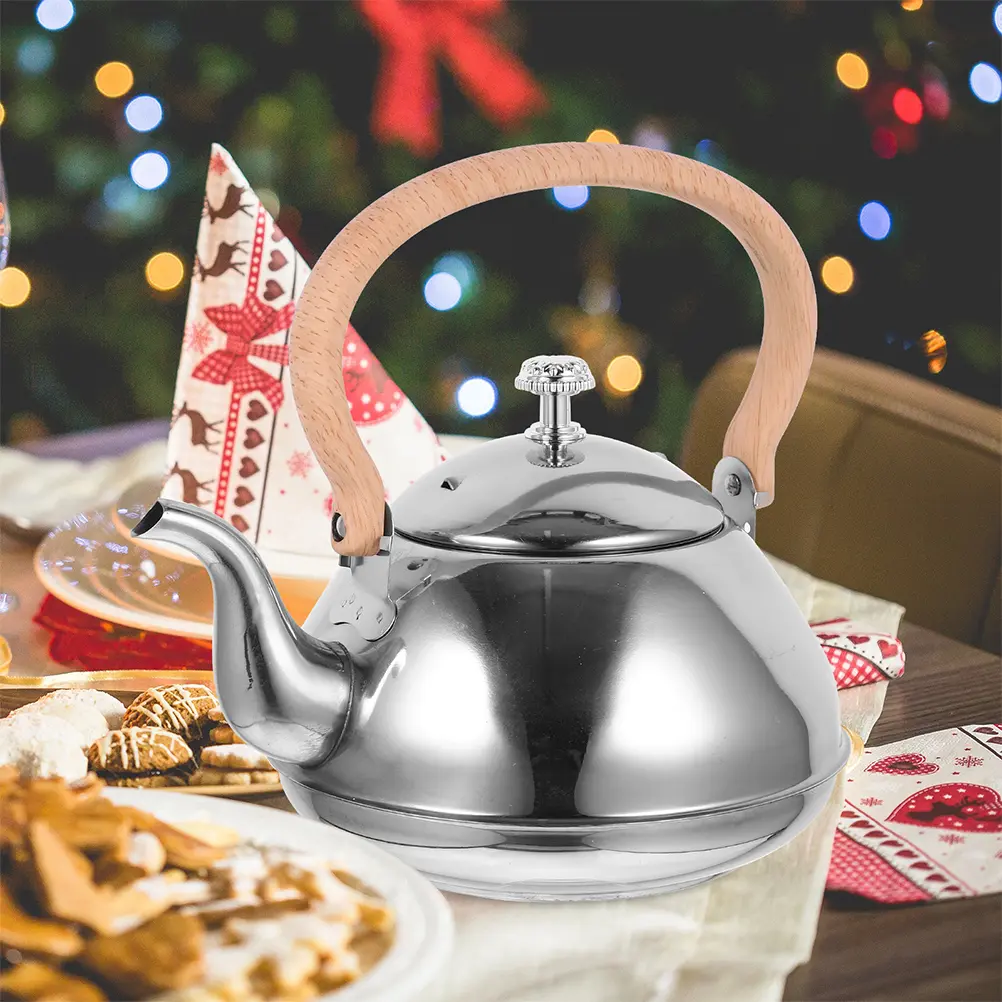 Stainless Steel Kettle Boiling Teapot Stovetop Small Hot Water Silver Camping Kitchen Metal